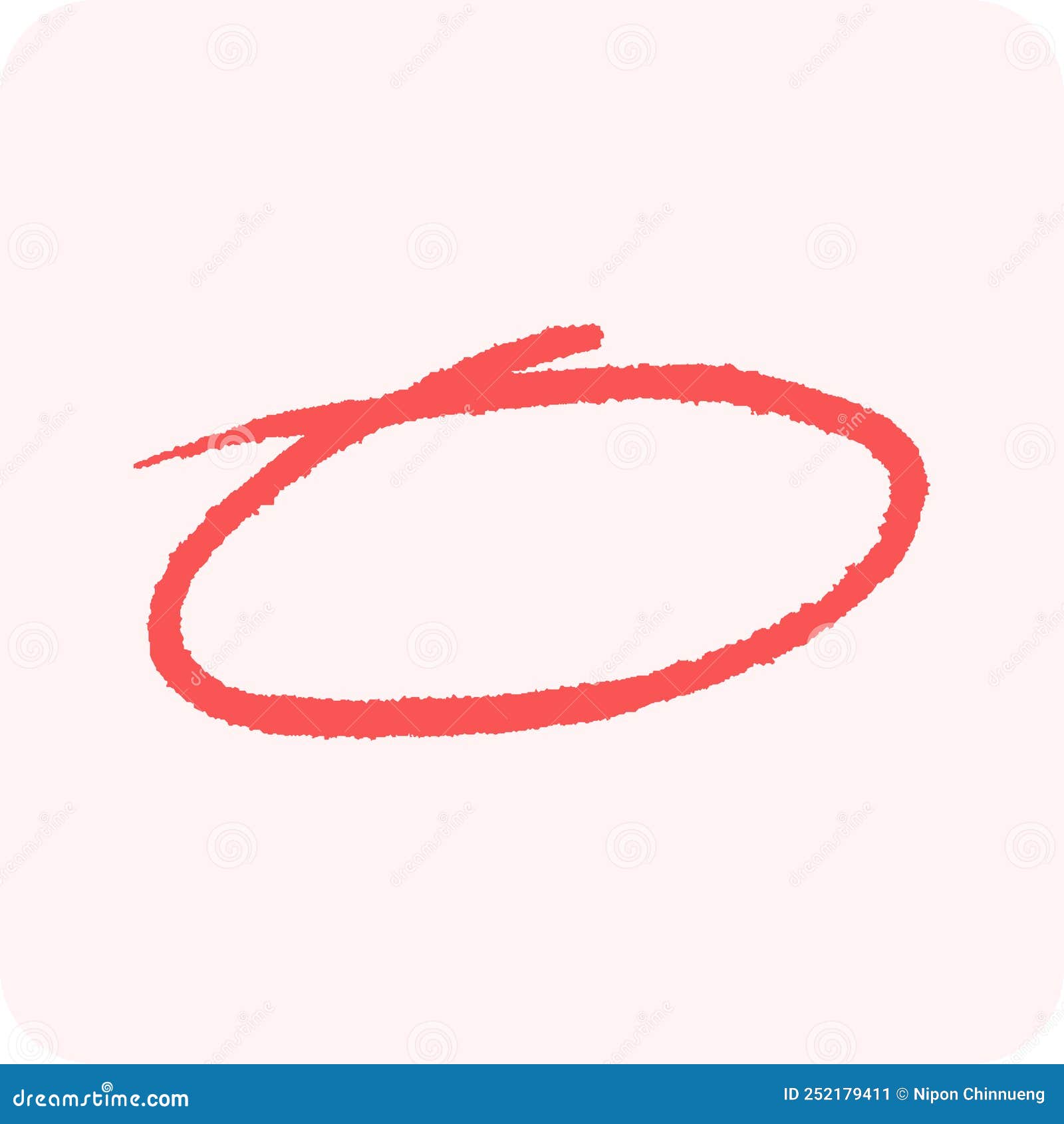 Hand Painted Oval Shaped Brush, Element, and Decoration Design. Stock