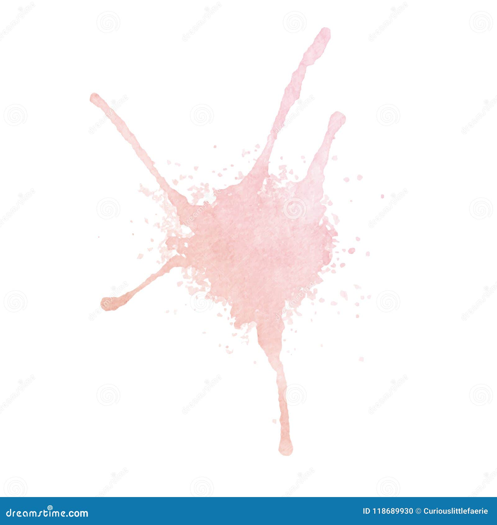 Hand Painted Watercolor Pink Blot Texture Isolated on the White Stock ...