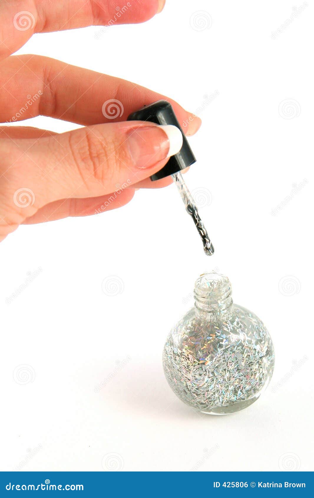 Hand Painting with Fingernail Polish Stock Photo Image of polish