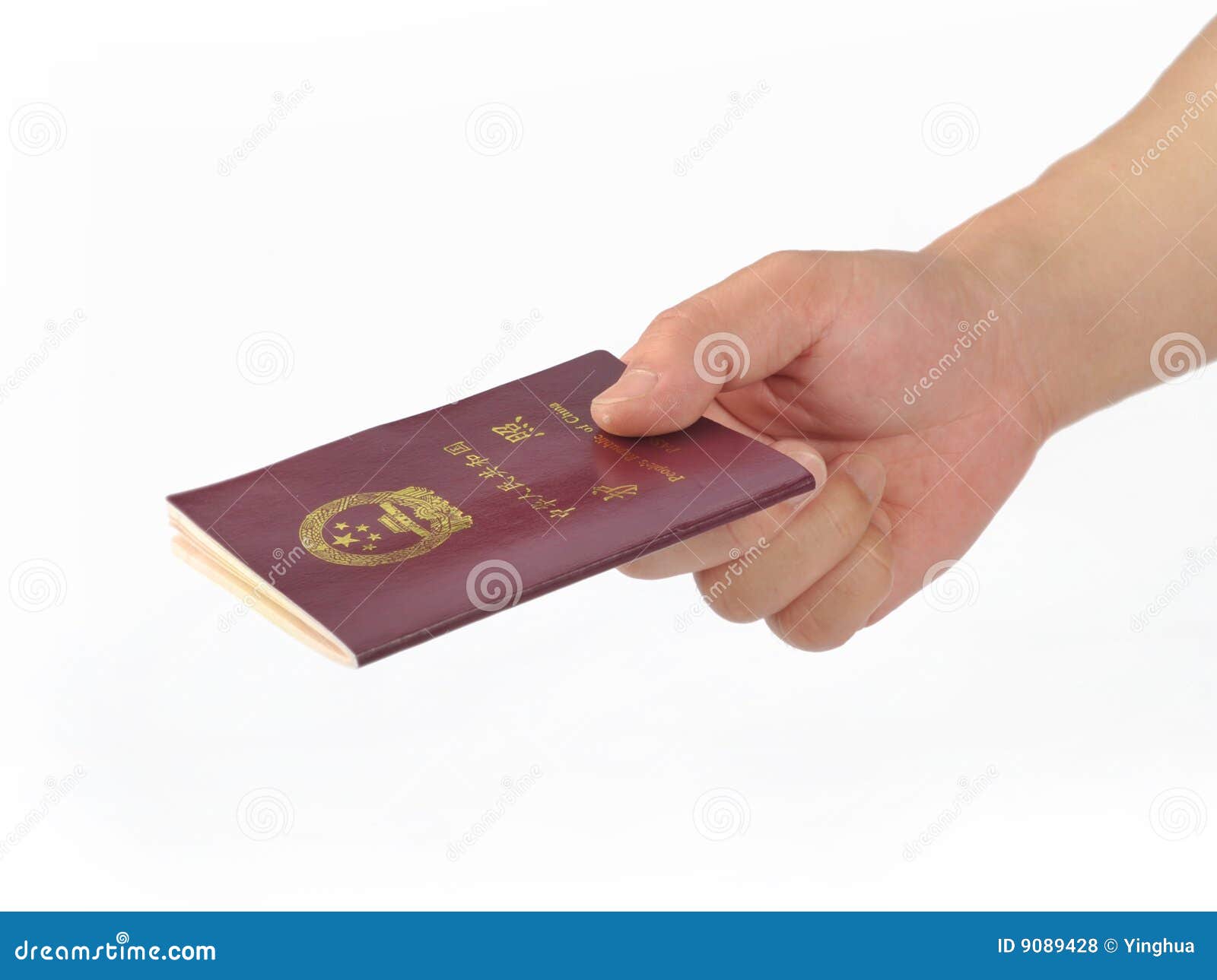 Hand with passport stock photo. Image of isolated, vacations 9089428