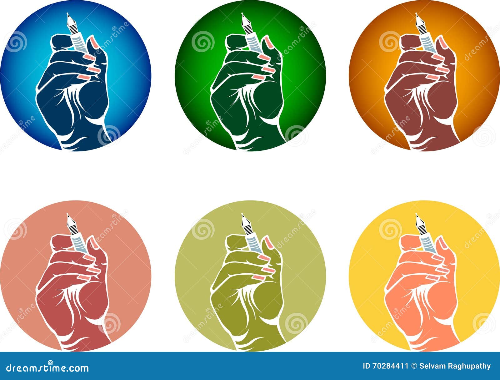 The hand with a pen stock illustration. Illustration of antique - 70284411