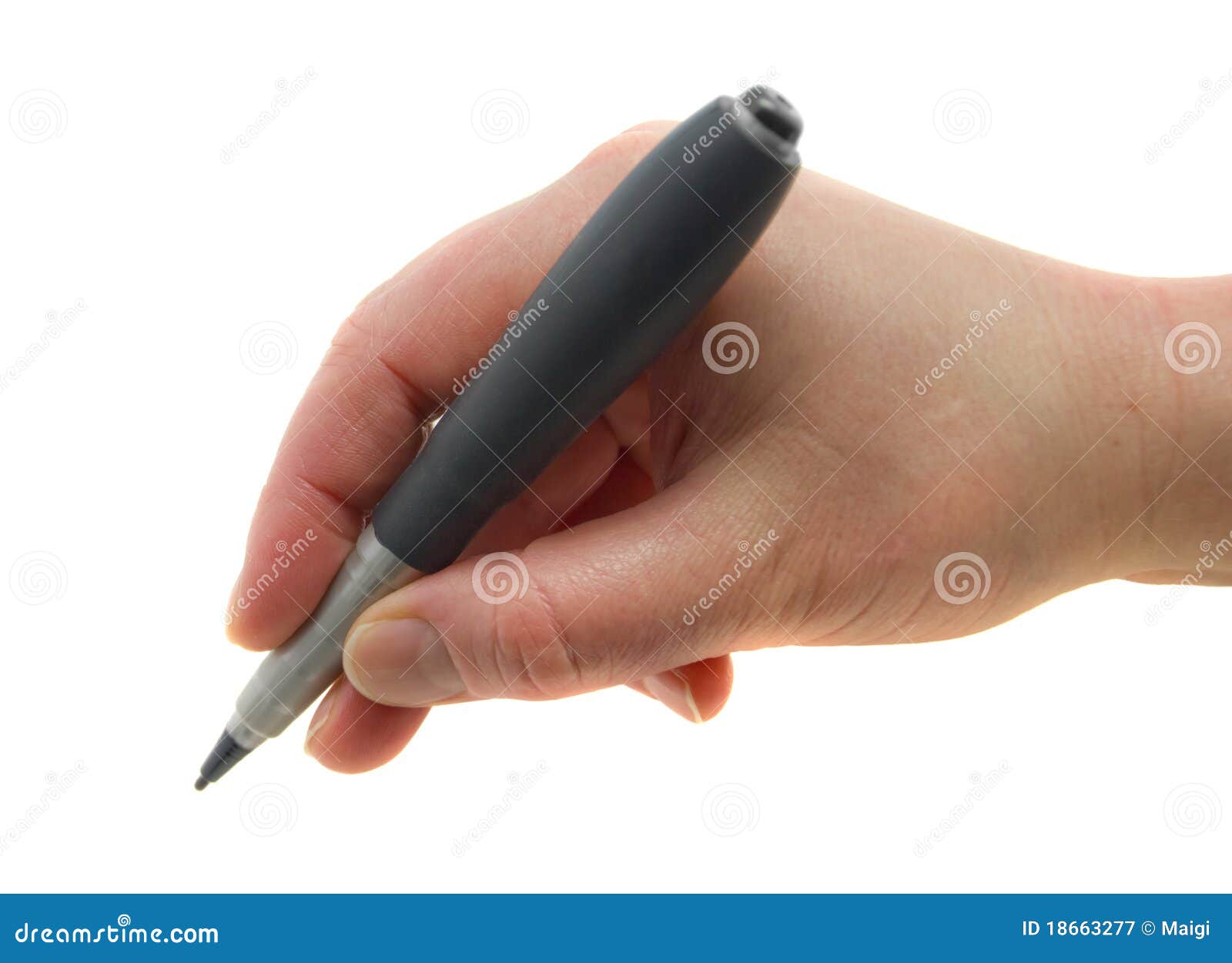 The Hand With A Pen Writing Stock Image - Image of empty, author: 18663277