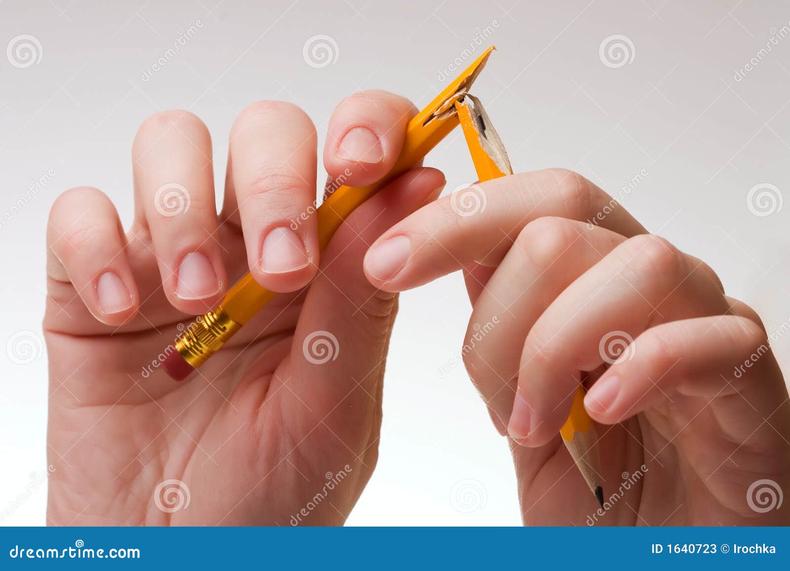 Hand with a pencil stock image. Image of blank, object - 1640723