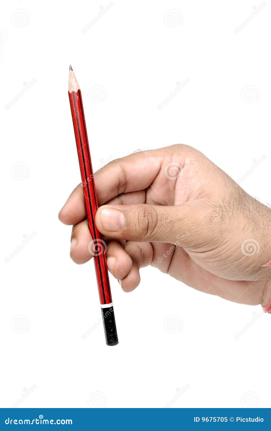 Hand with pencil stock image. Image of lead, close, holding - 9675705