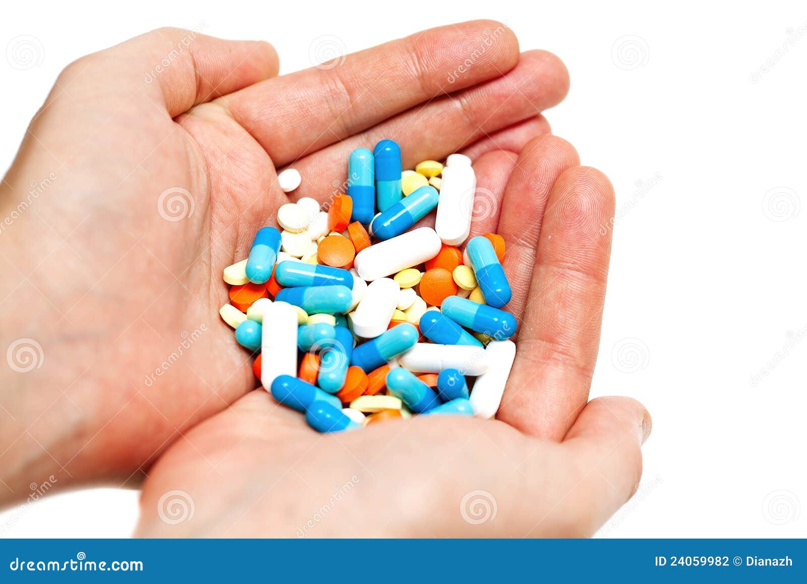 Hand with pills stock photo. Image of dependent, pharmacist 24059982