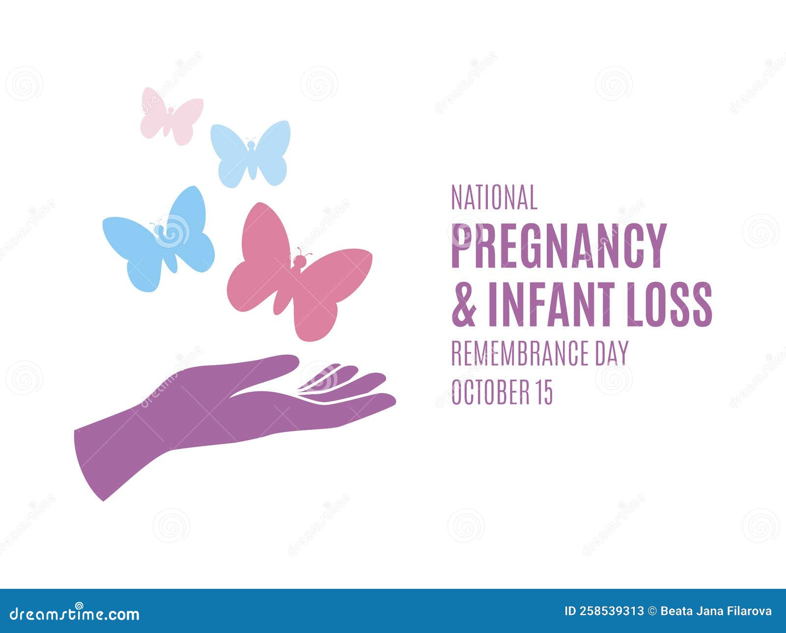 National Pregnancy and Infant Loss Remembrance Day Vector Stock Vector