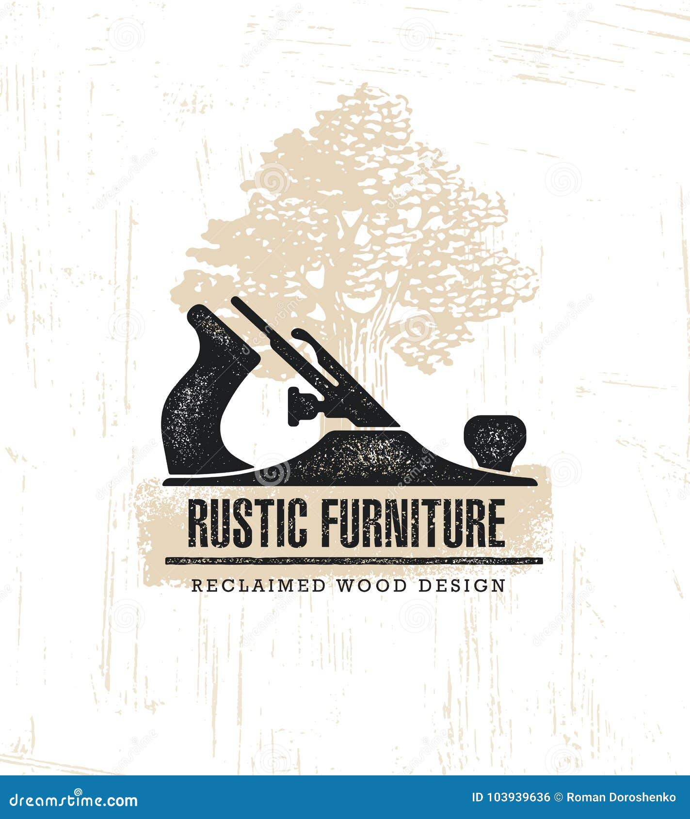 Hand Plane Custom Rustic Furniture Wood Works Interior Design Stamp