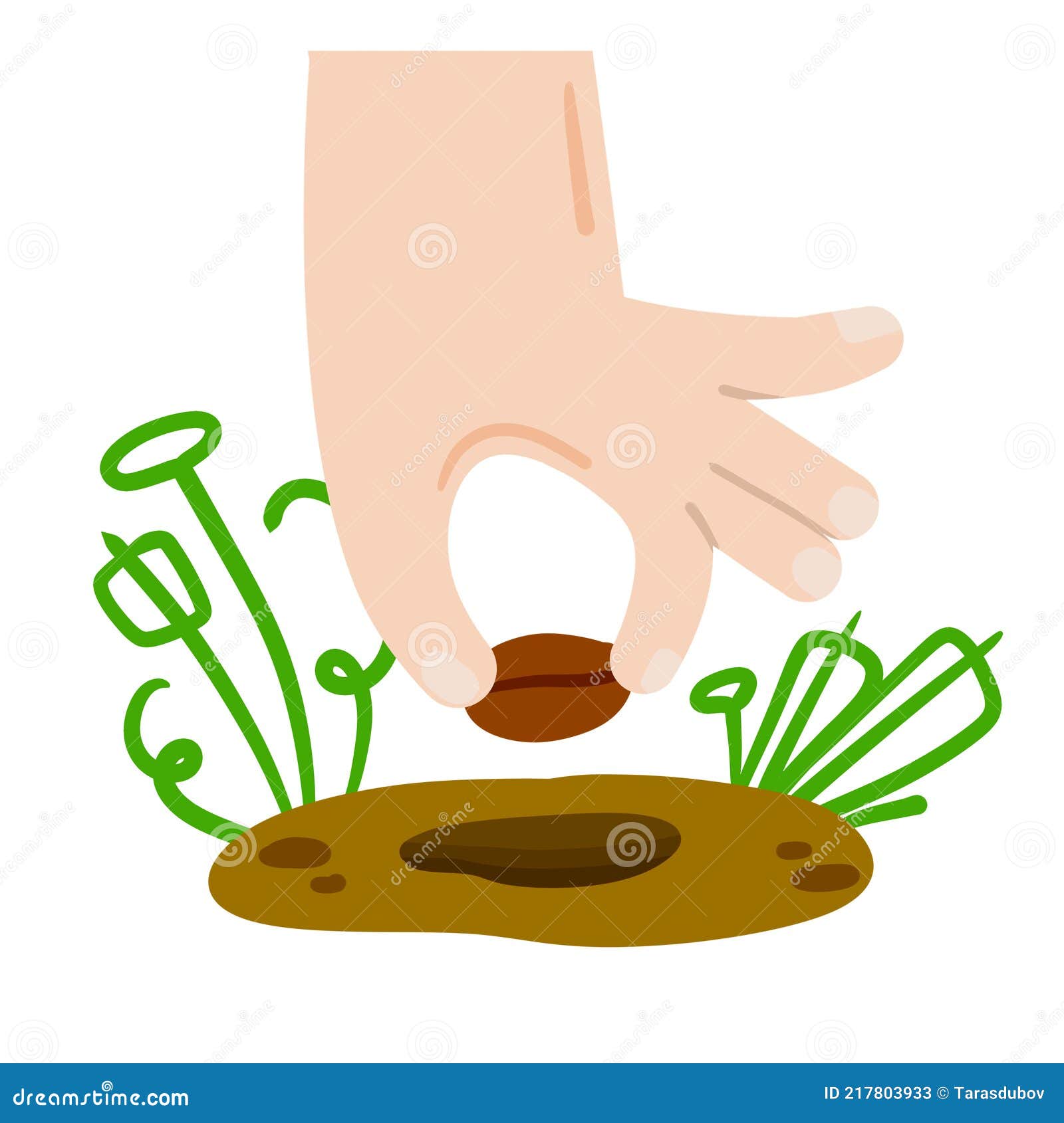 Hand Plants Seeds in Ground. Farmer and Harvest. Village Work. Growing  Natural Food Stock Vector - Illustration of seeds, nature: 217803933