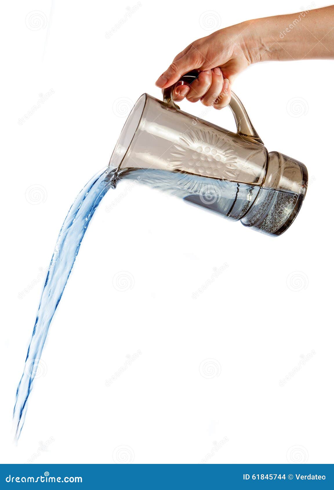 Hand Pouring Water from Glass Pitcher Stock Photo - Image of pouring,  refreshment: 61845744