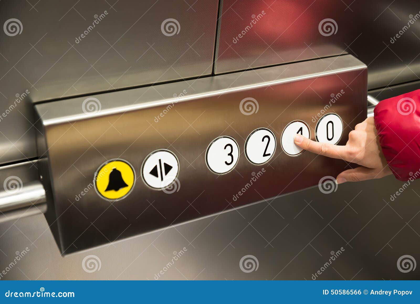 Hand Pressing First Floor In Elevator Stock Photo Image 50586566