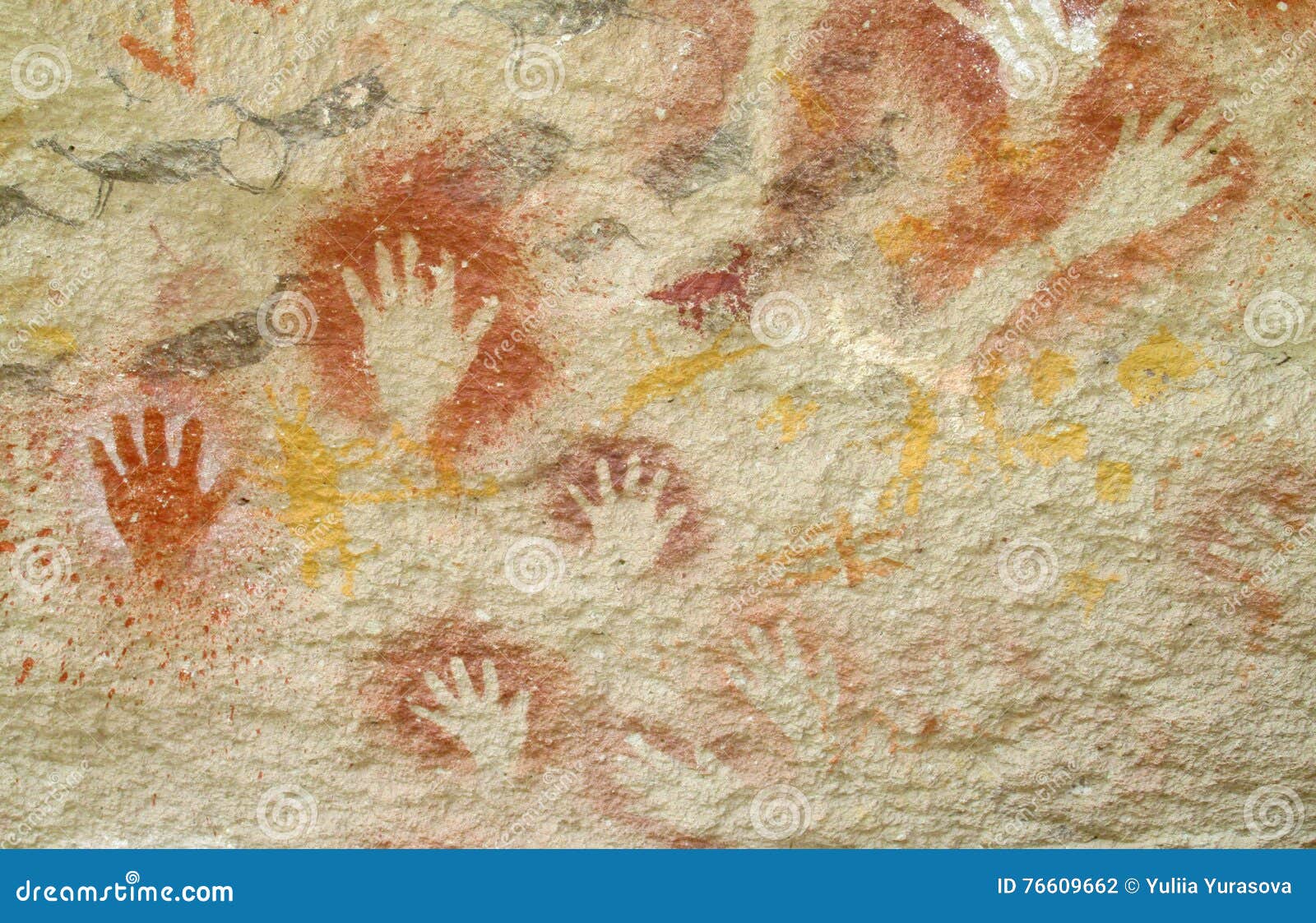 hand prints on a cave wall cueva de las manos