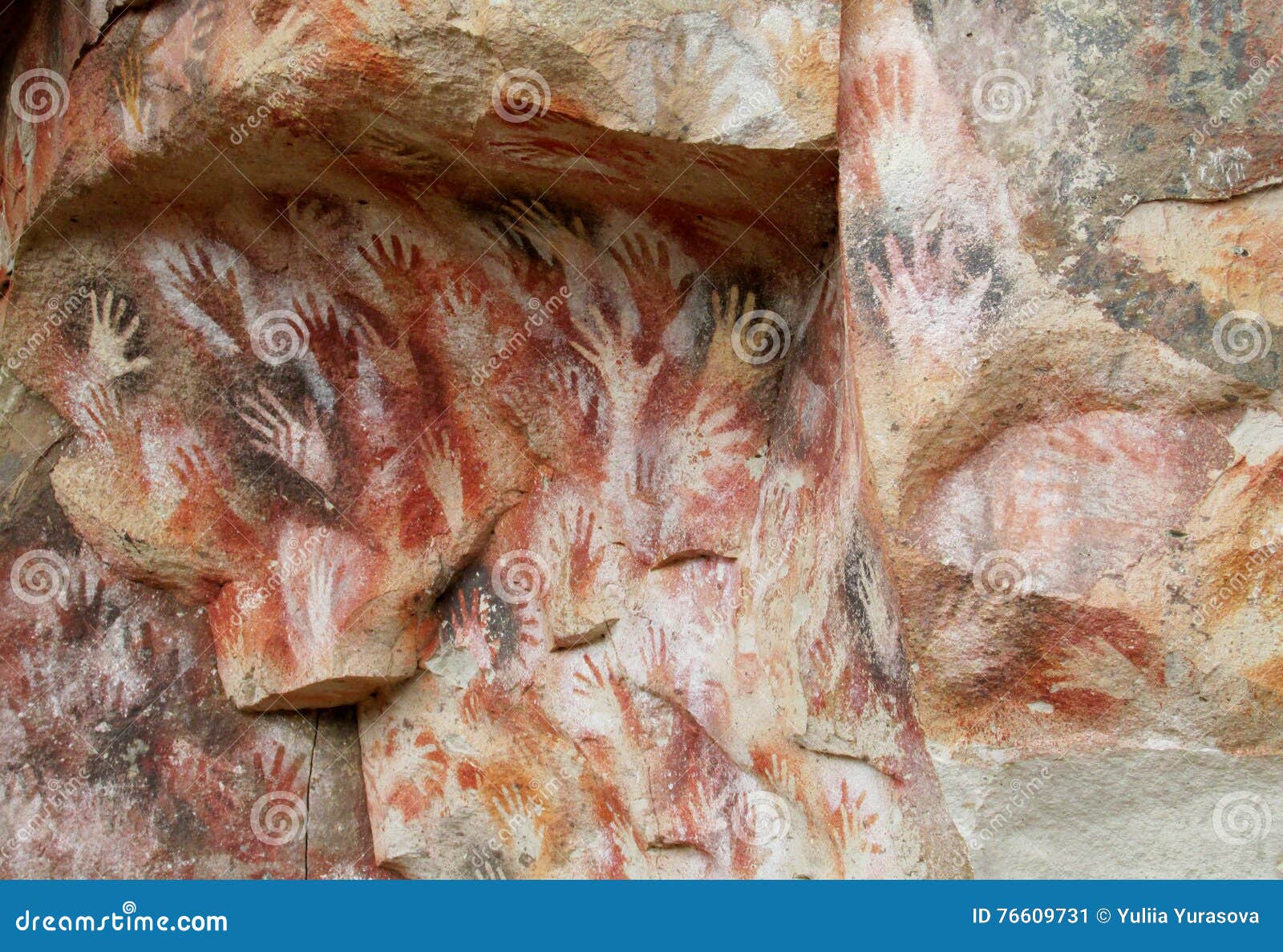 hand prints on a cave wall cueva de las manos