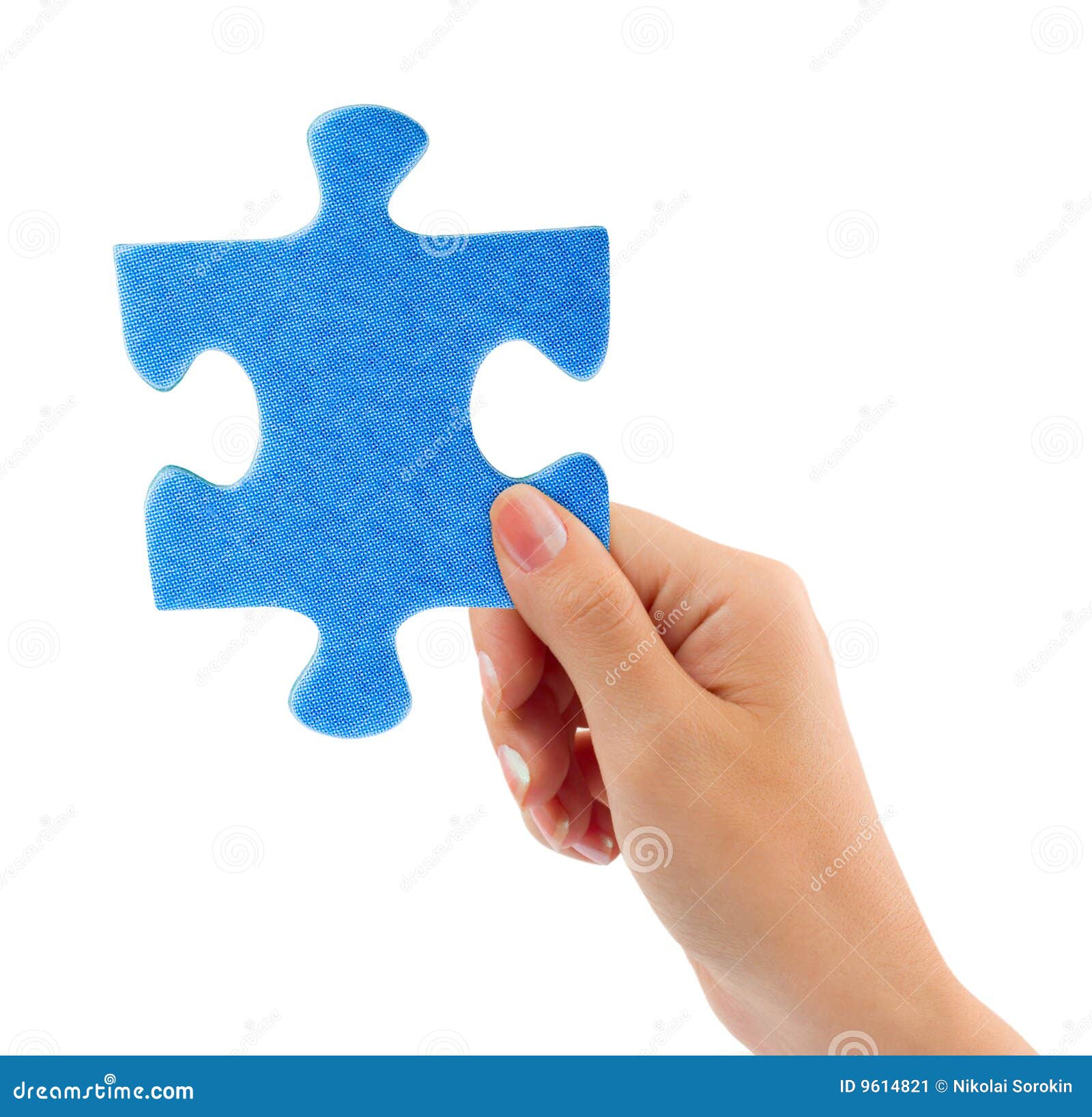 Hand with puzzle stock image. Image of games, building 9614821
