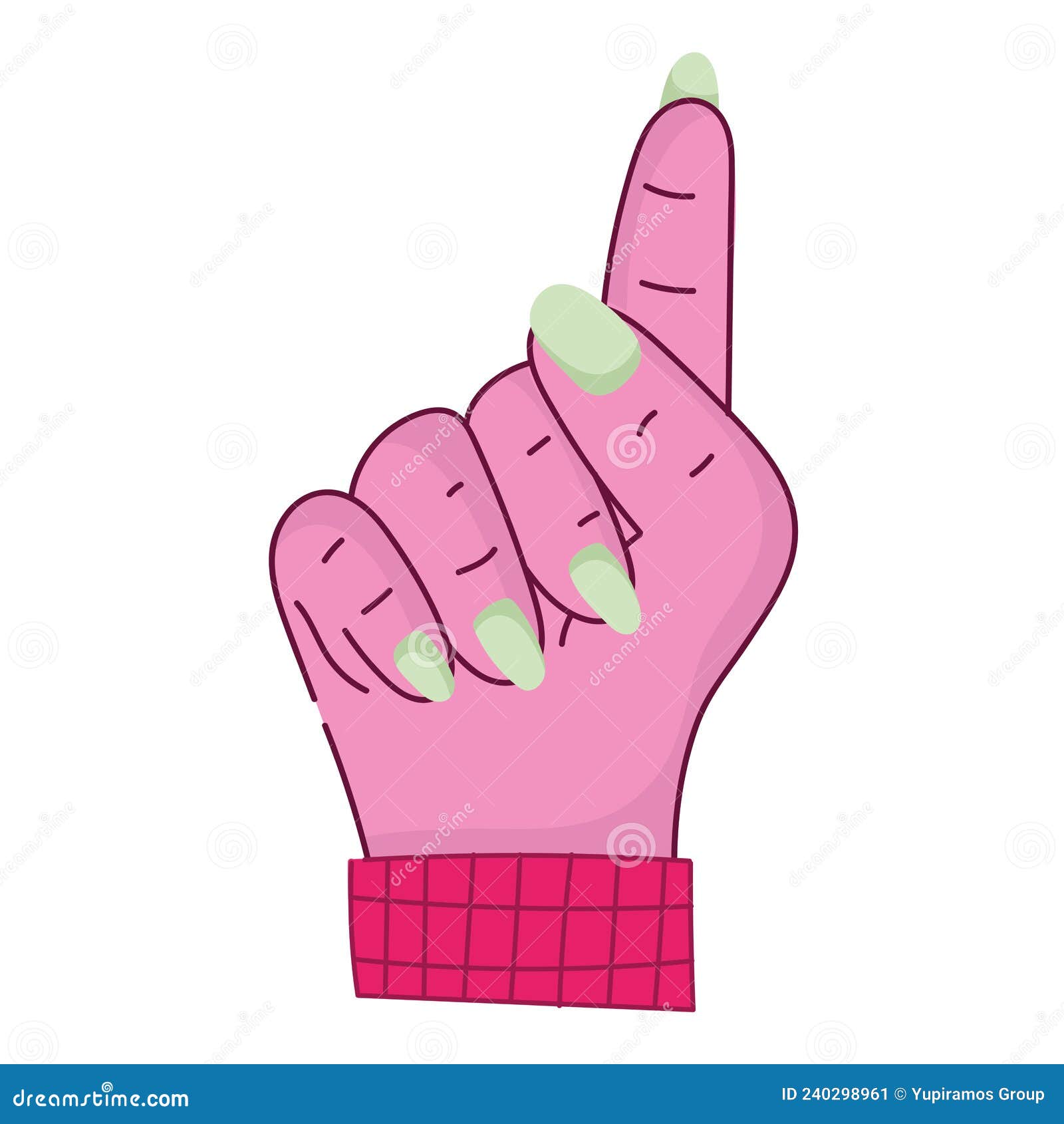 Hand raising index stock vector. Illustration of index 240298961