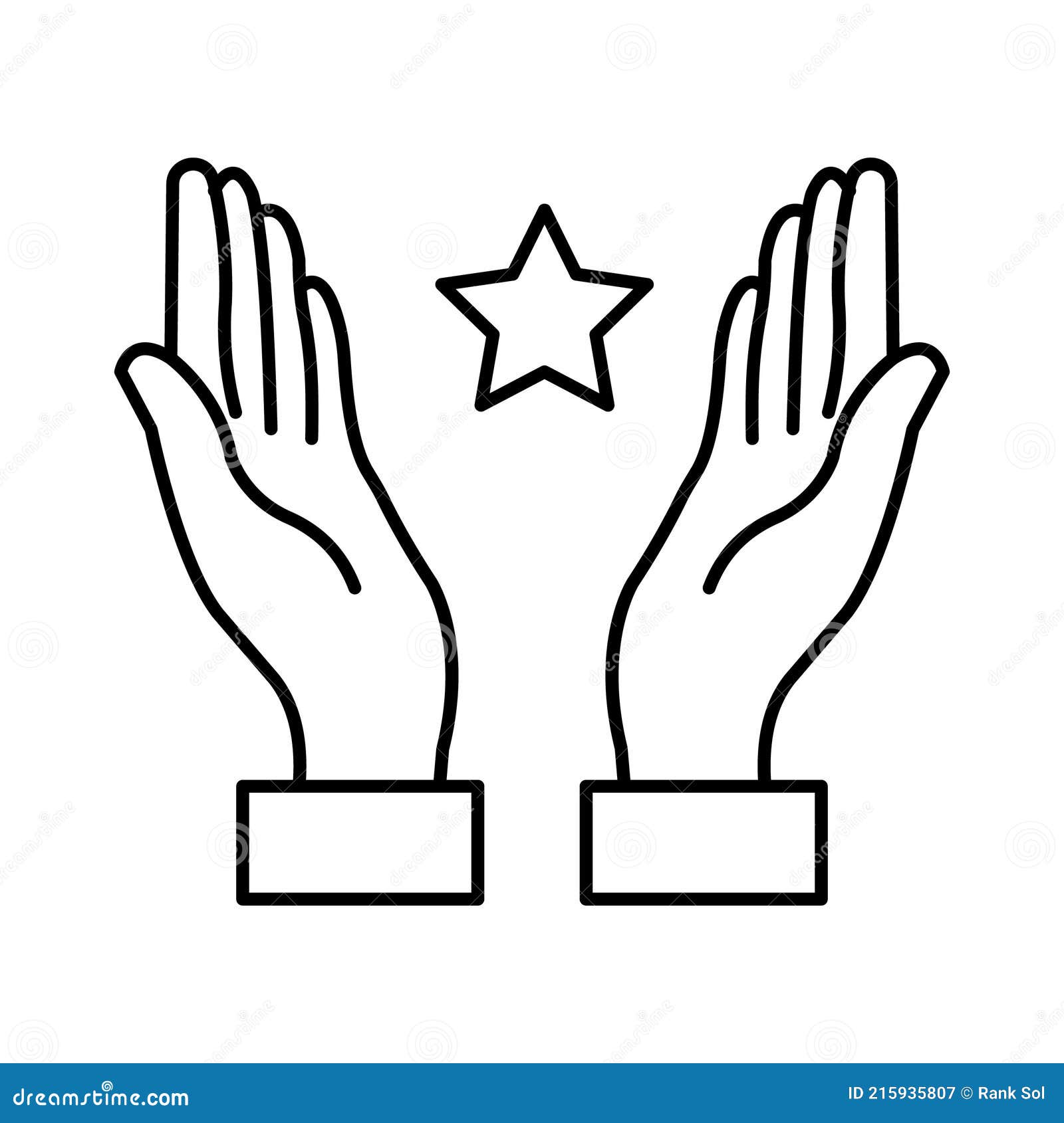 hand raiz pray   icon which can easily modify or edit