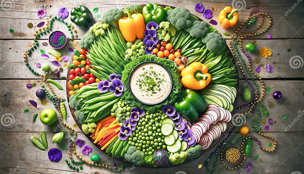mardi gras veggie crunch salad
