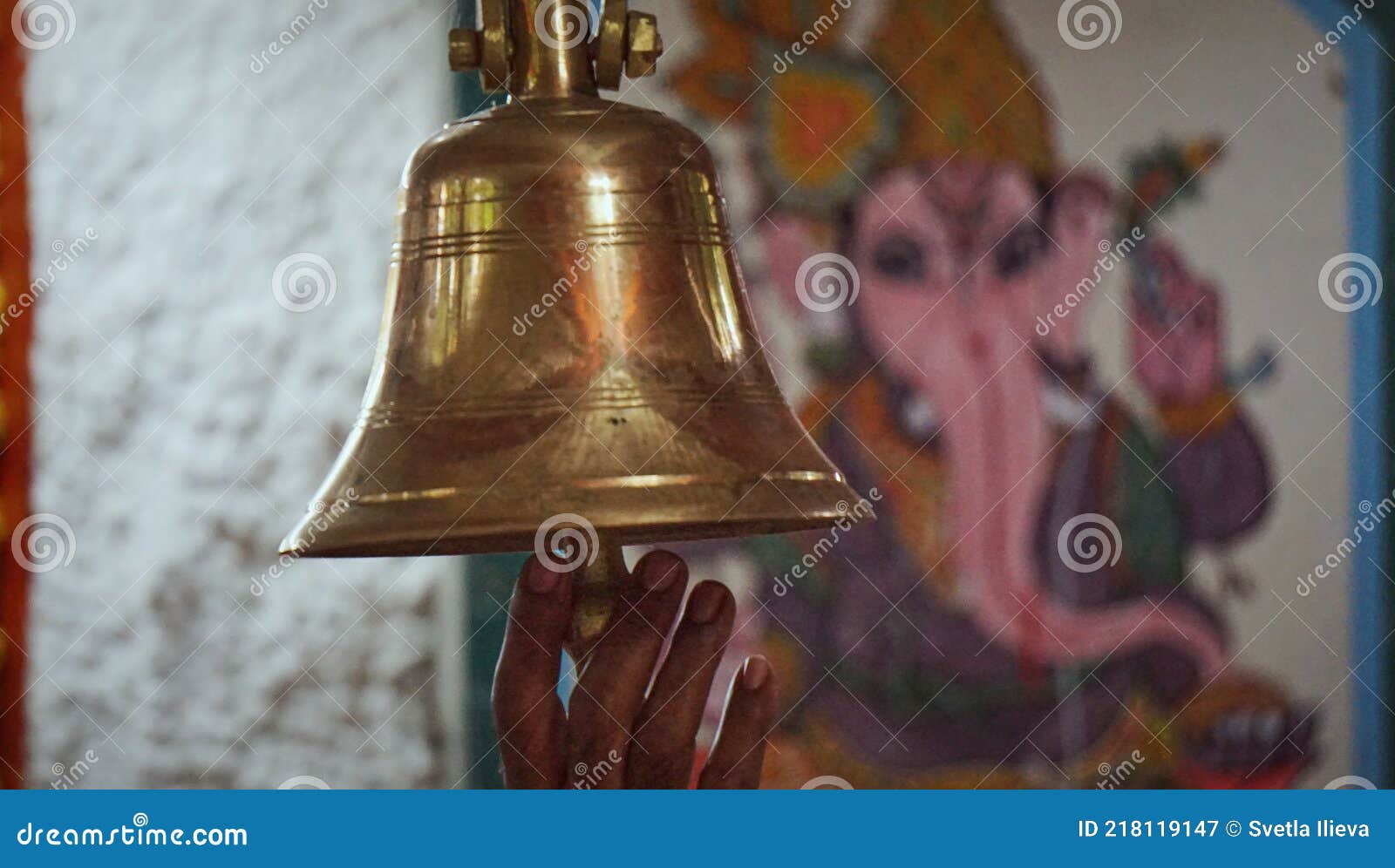 Devotee Ringing The Holly Bell At Temple At Morning Free Stock Video  Footage Download Clips