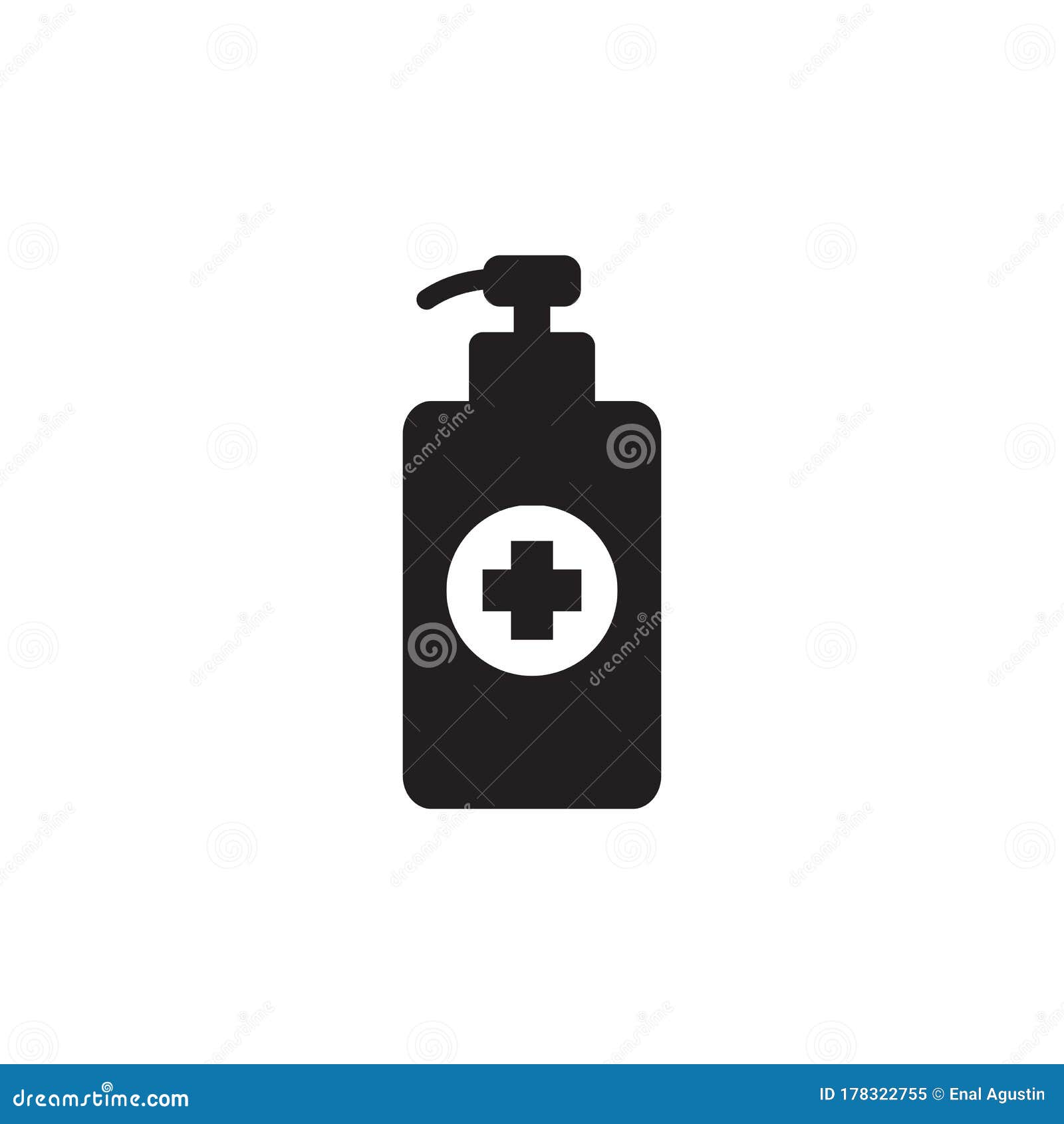 Hand Sanitizer Bottle Icon Logo Design Template Stock Vector Illustration Of Health Sanitation