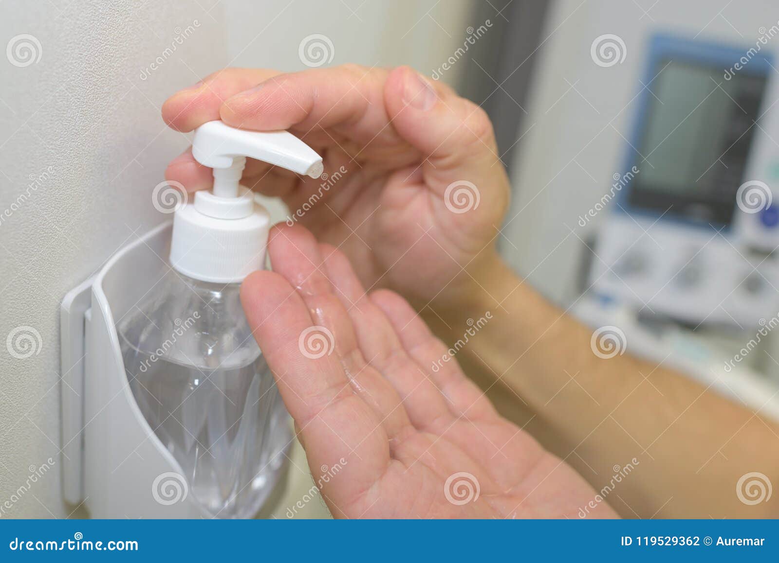 a hand sanitizer pump