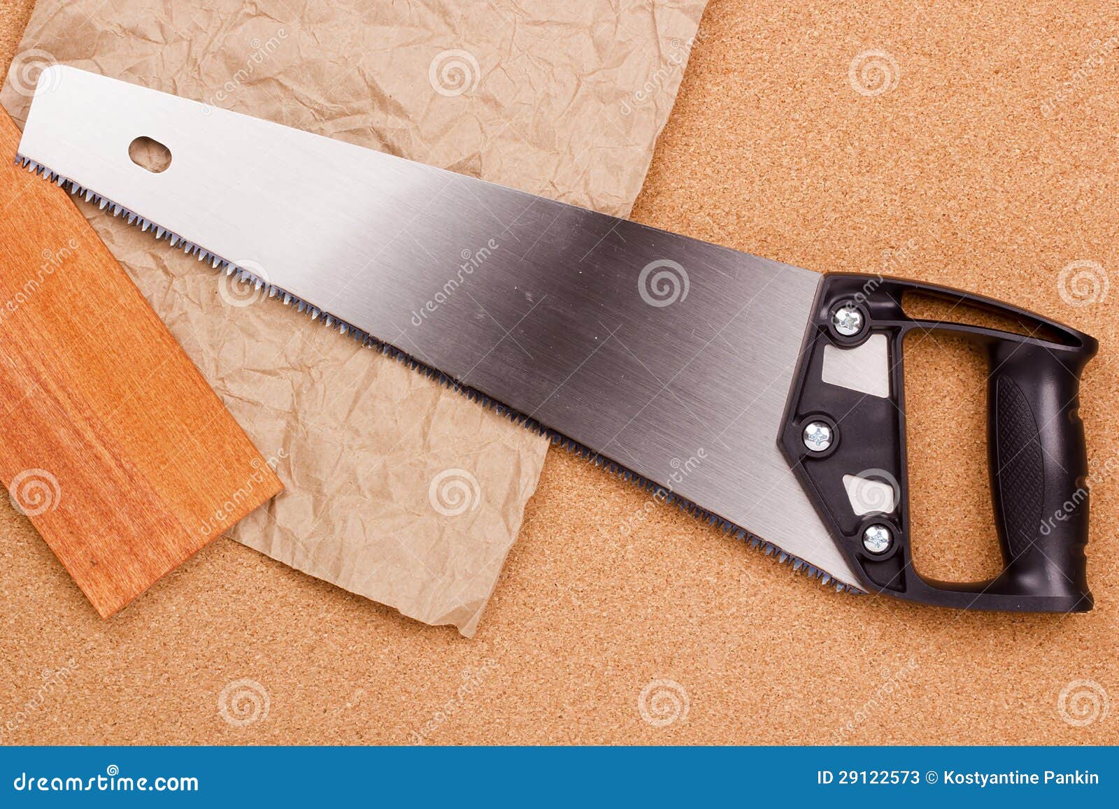 Hand saw for wood stock image. Image of steel, device 29122573