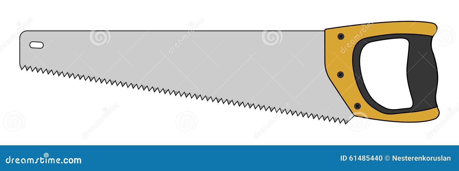 Download Hand saw stock vector. Illustration of metal, handsaw ...