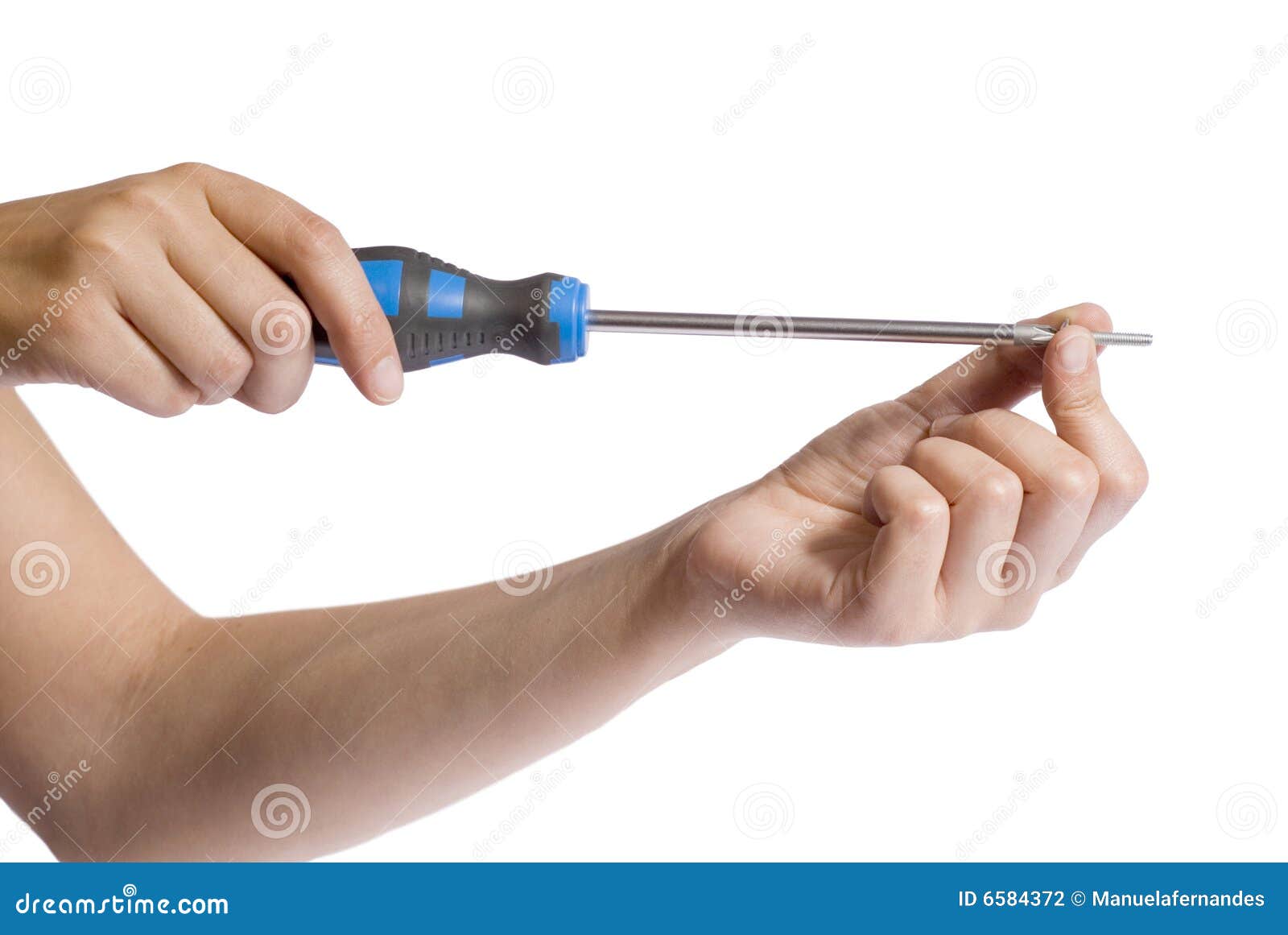 Hand with screwdriver stock photo. Image of object, industry 6584372