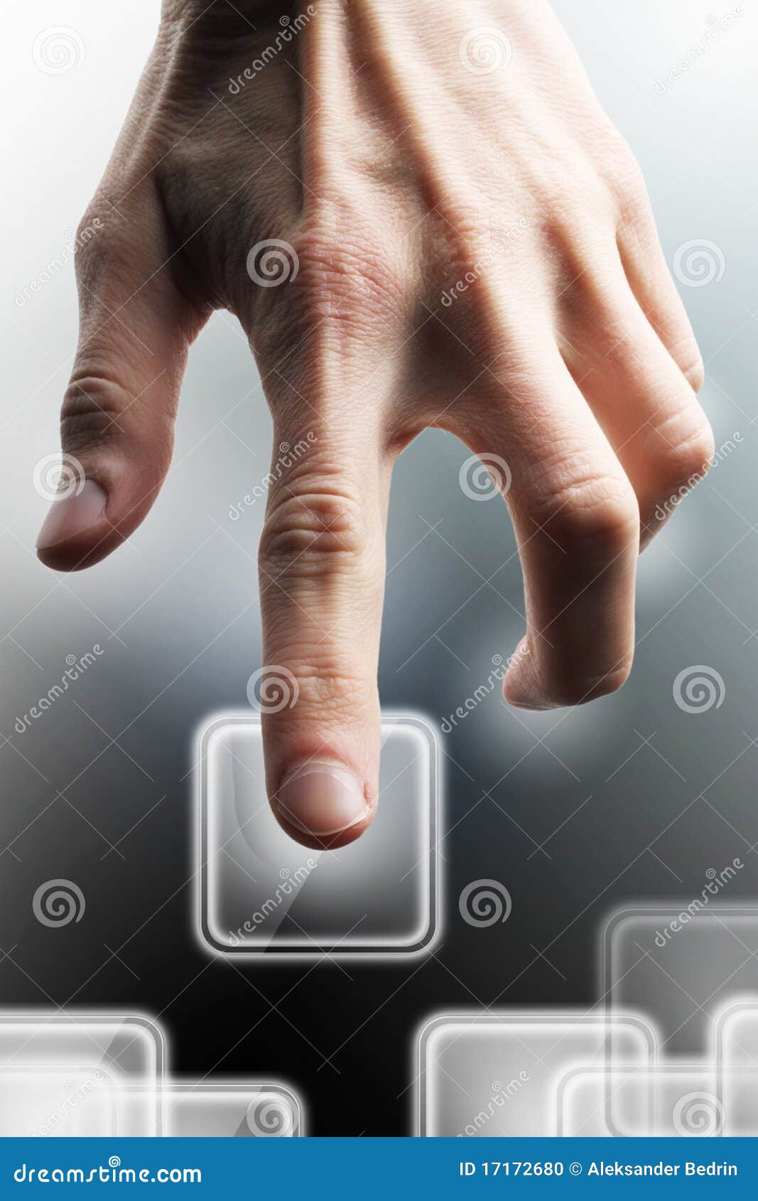 hand, select. touch screen