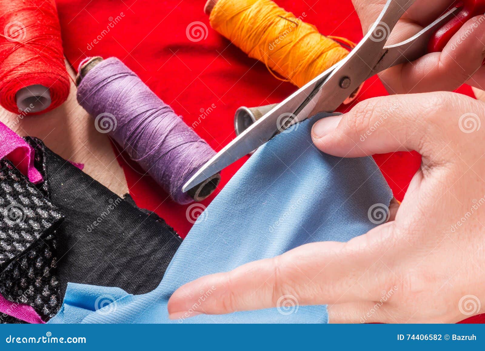Hand sewing stock photo. Image of blades, handmade, cause 74406582