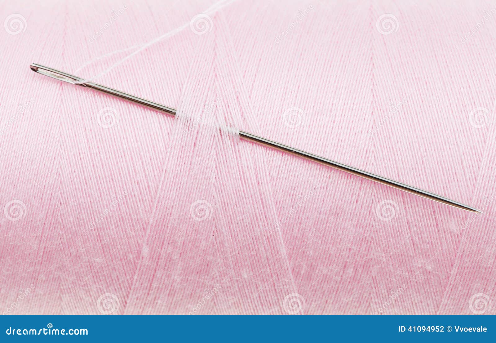 Hand Sewing Needle in Pink Thread Bobbin Stock Photo Image of thread