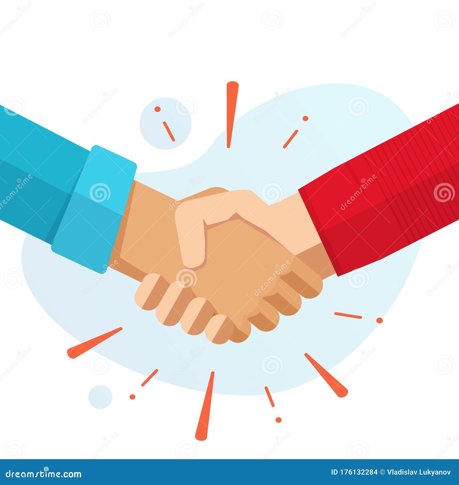 Handshake vector flat icon. isolated hand shake emoji illustration.