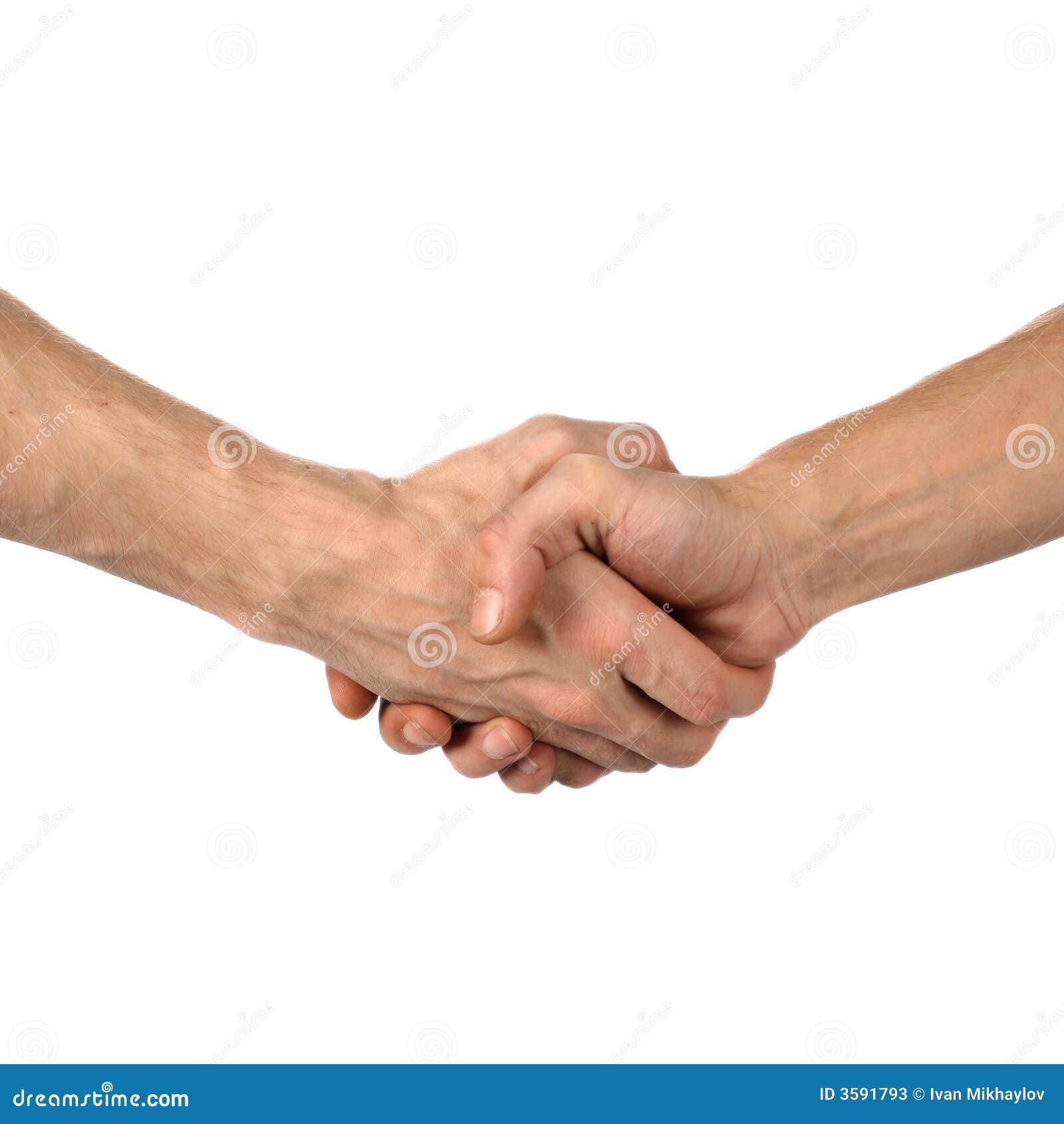 hand shake on white