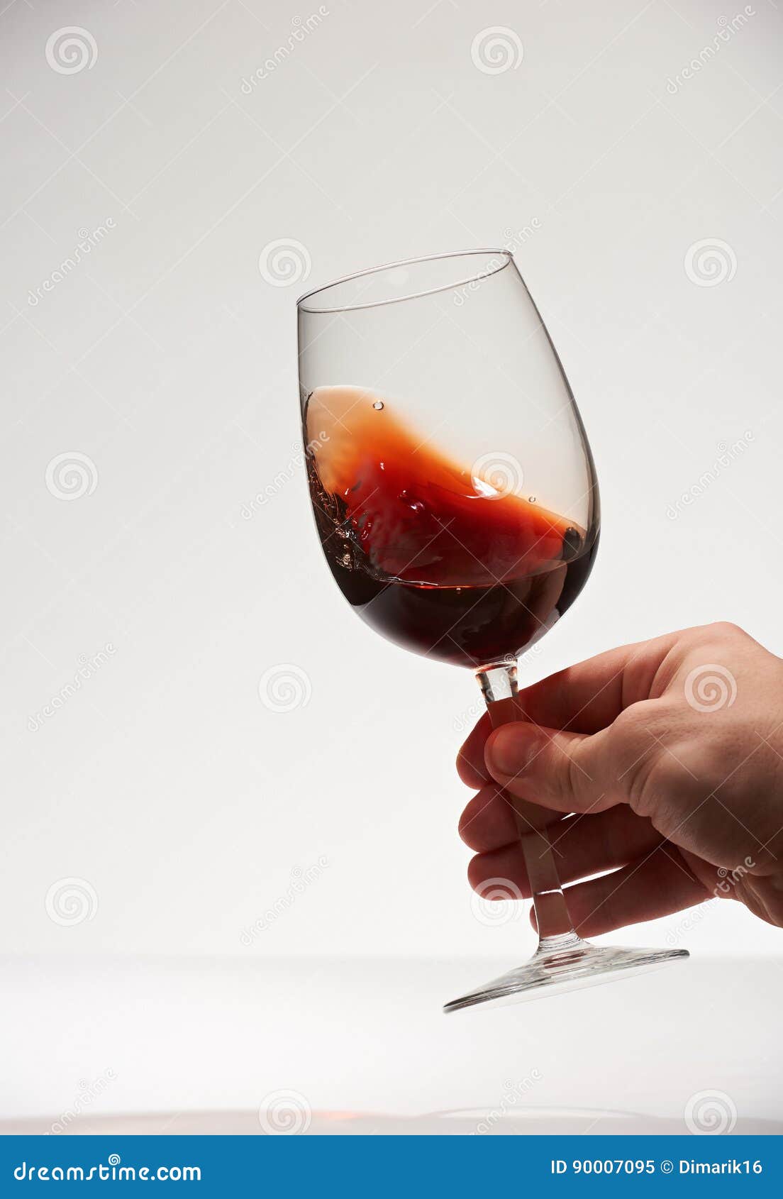 Hand Shaking Red Wine Glass Stock Image Image of female, alcohol 90007095