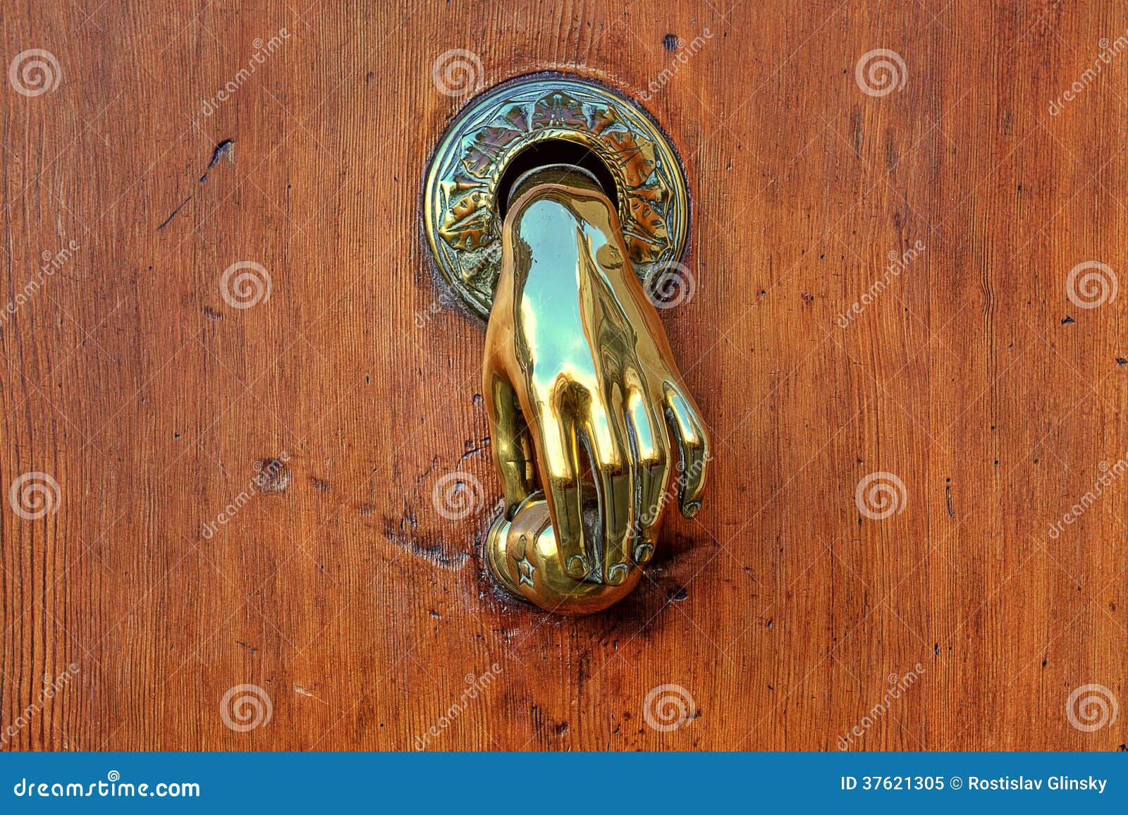 Hand shaped door knob. stock image. Image of closeup 37621305