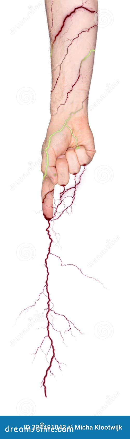 Hand Shooting Out a Bolt of Lightning Stock Photo Image of electrical