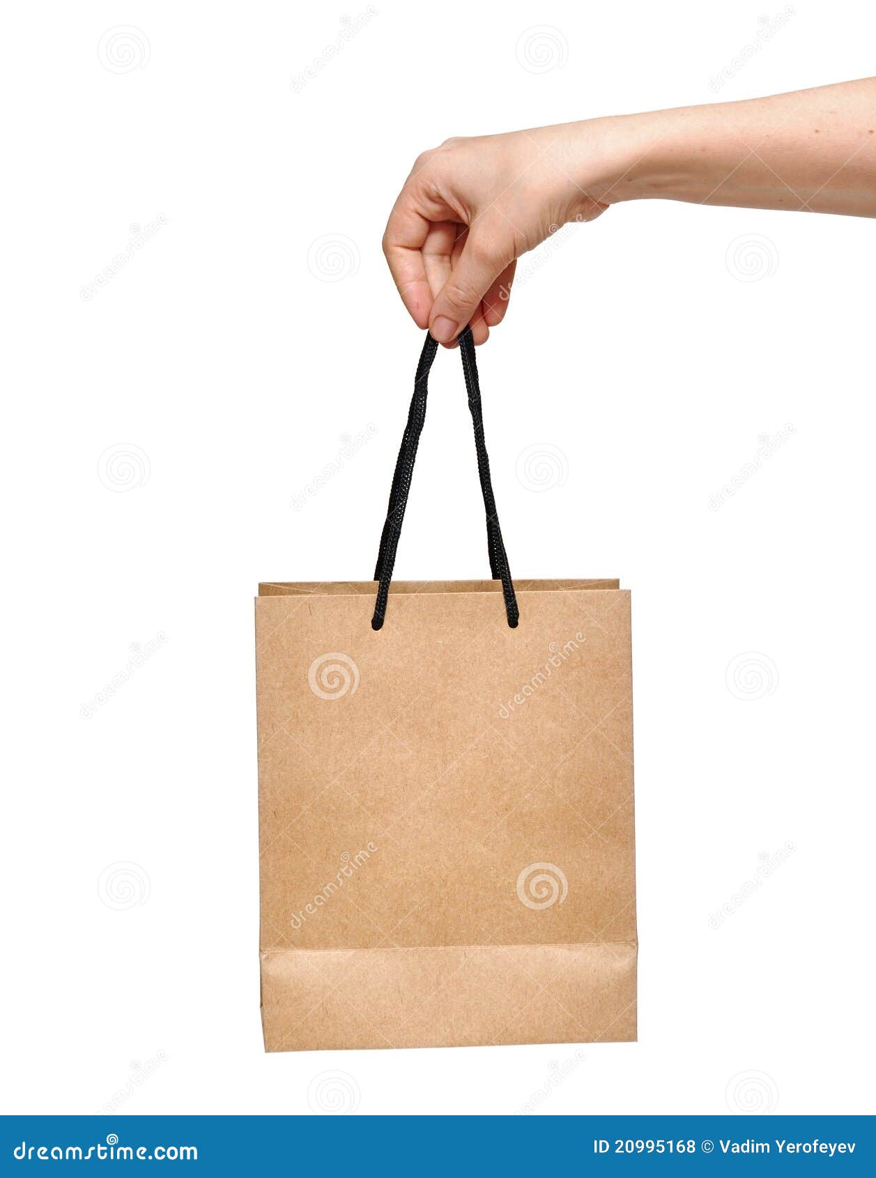Hand with shopping bag stock photo. Image of package 20995168