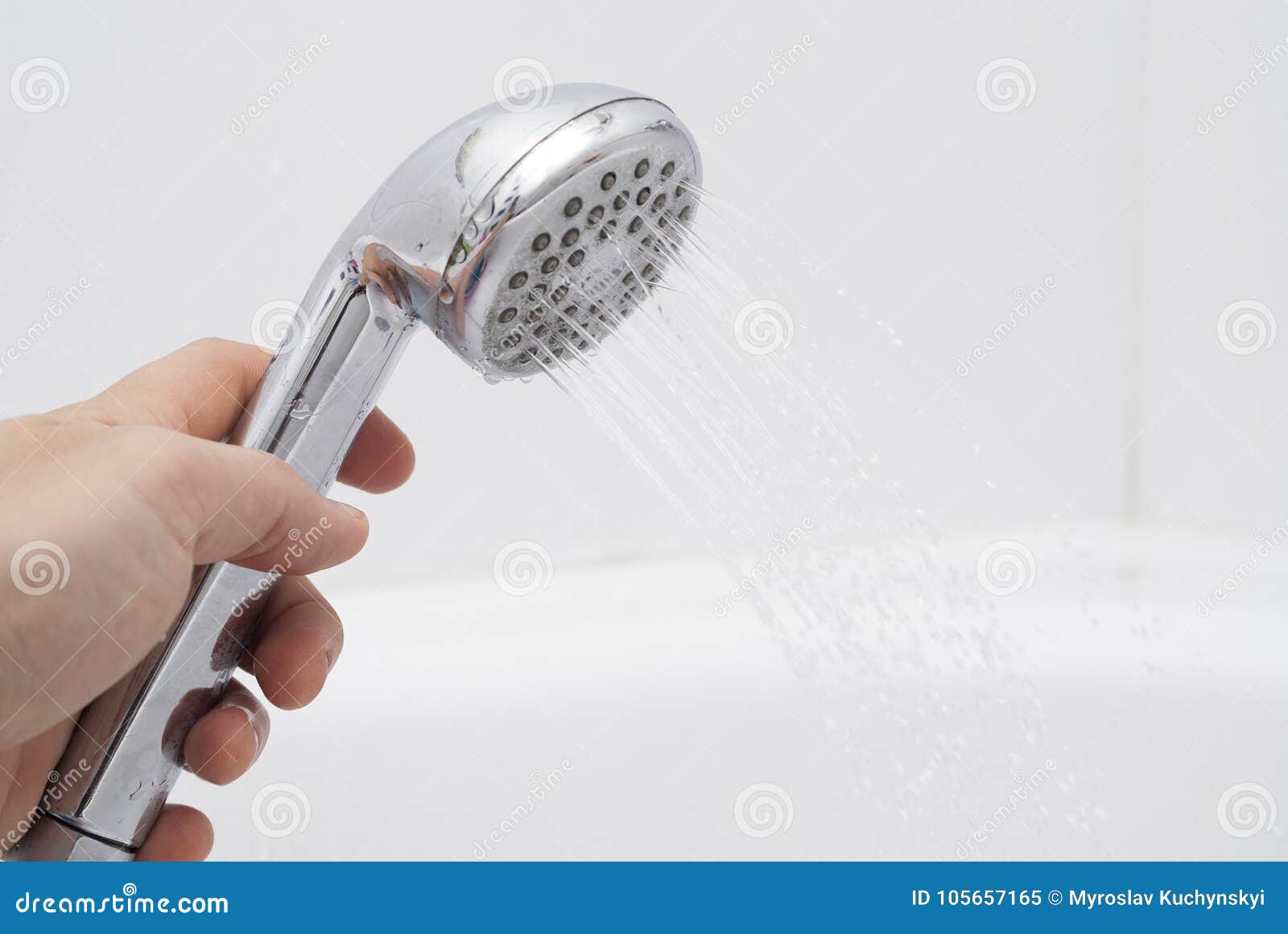 Hand and shower stock image. Image of flow, close, health 105657165