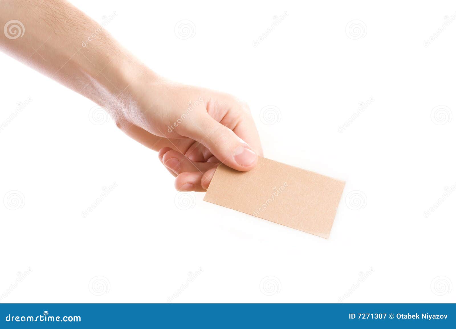 Hand Showing Blank Business Card Stock Image - Image of ...