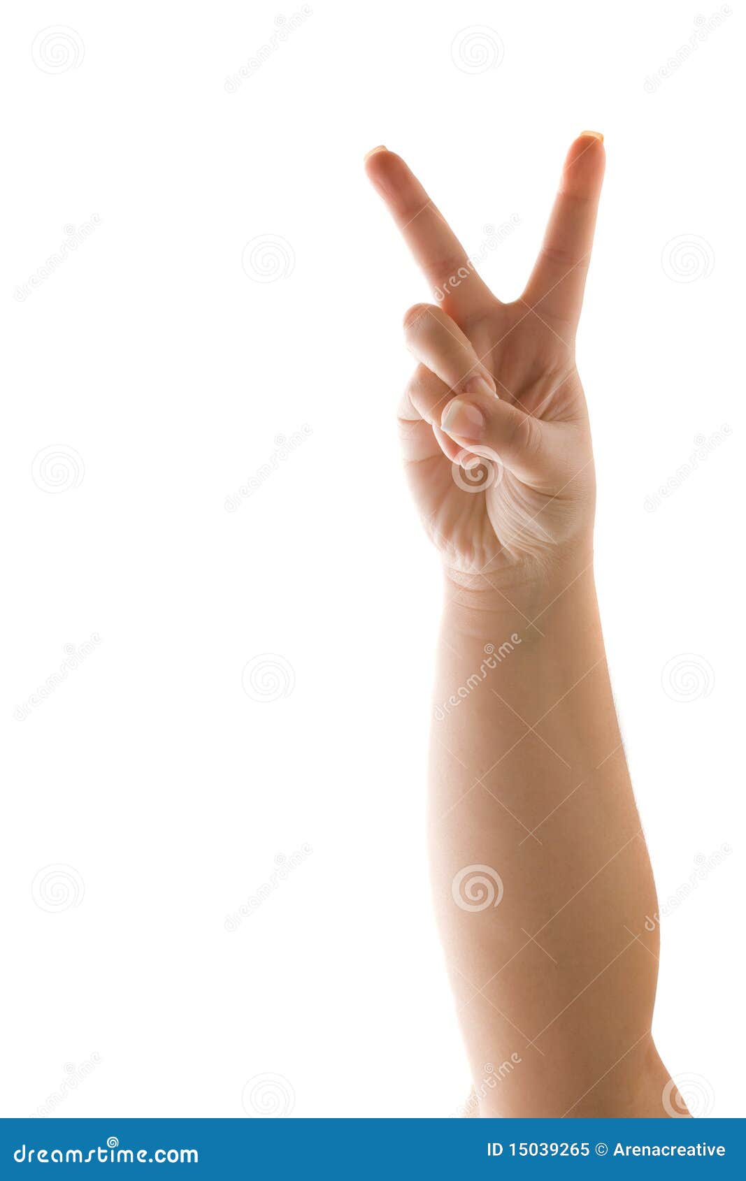 Hand Showing A Peace Sign Royalty Free Stock Photo - Image: 15039265