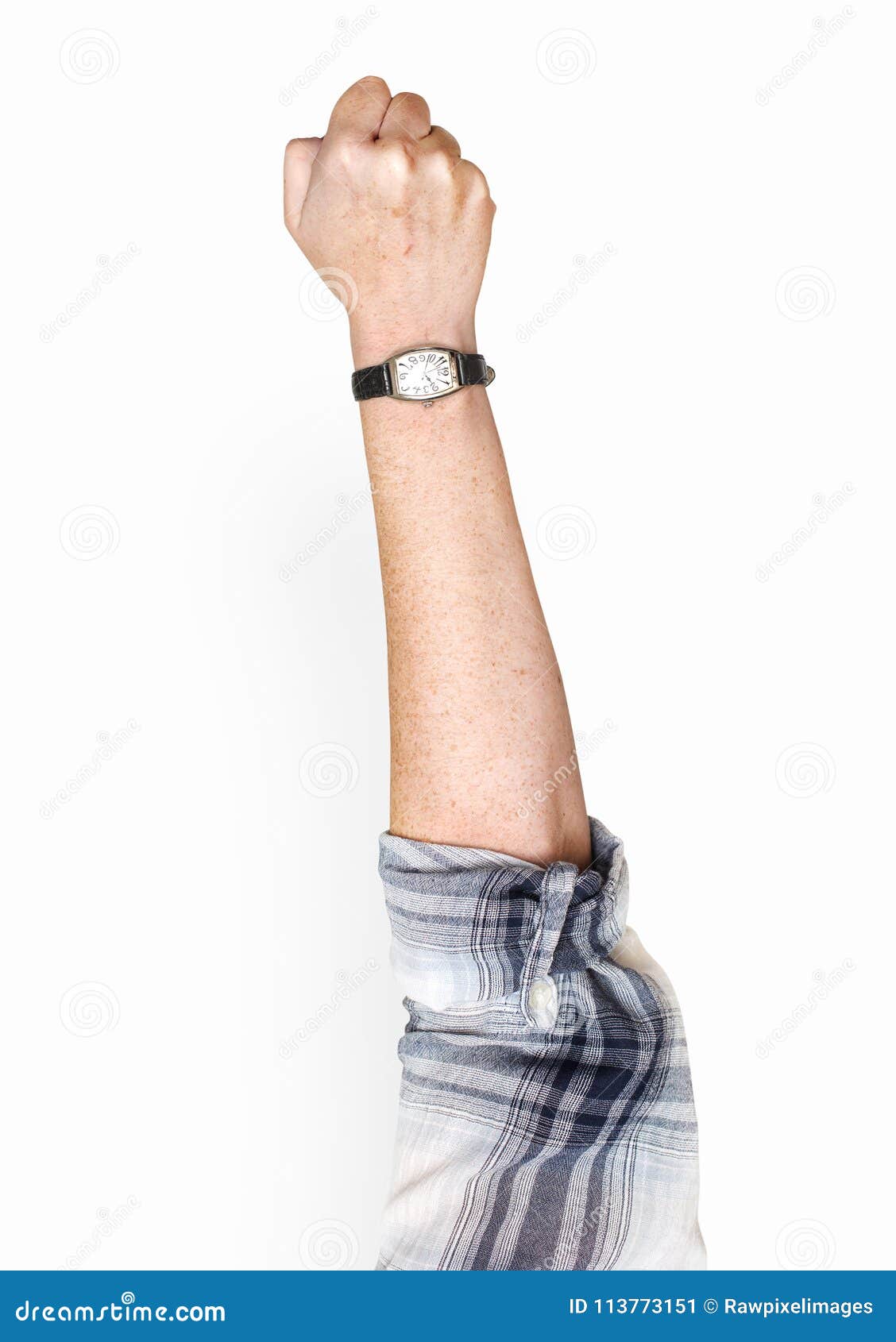Hand showing a wrist watch stock image. Image of handful 113773151