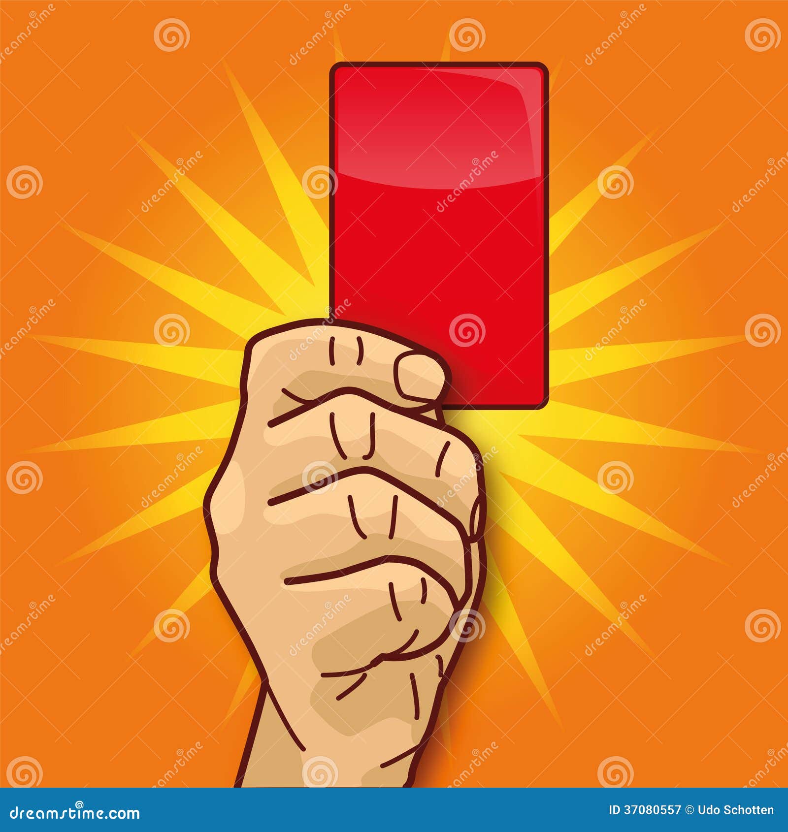 Hand shows a red card stock vector. Illustration of maximum 37080557