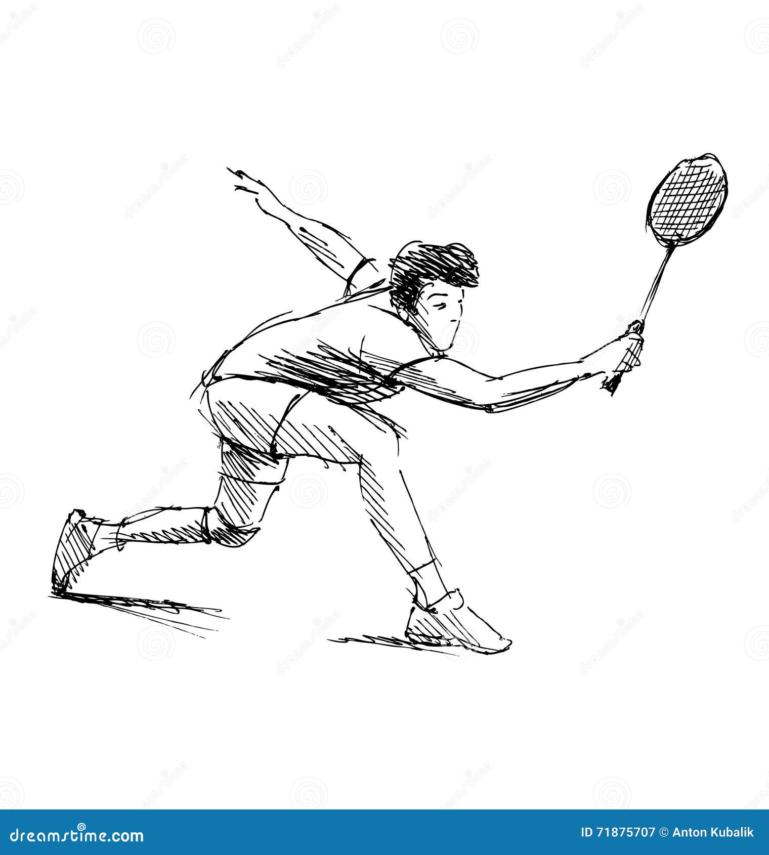Sketch Badminton Ball Vector Illustration 26513636