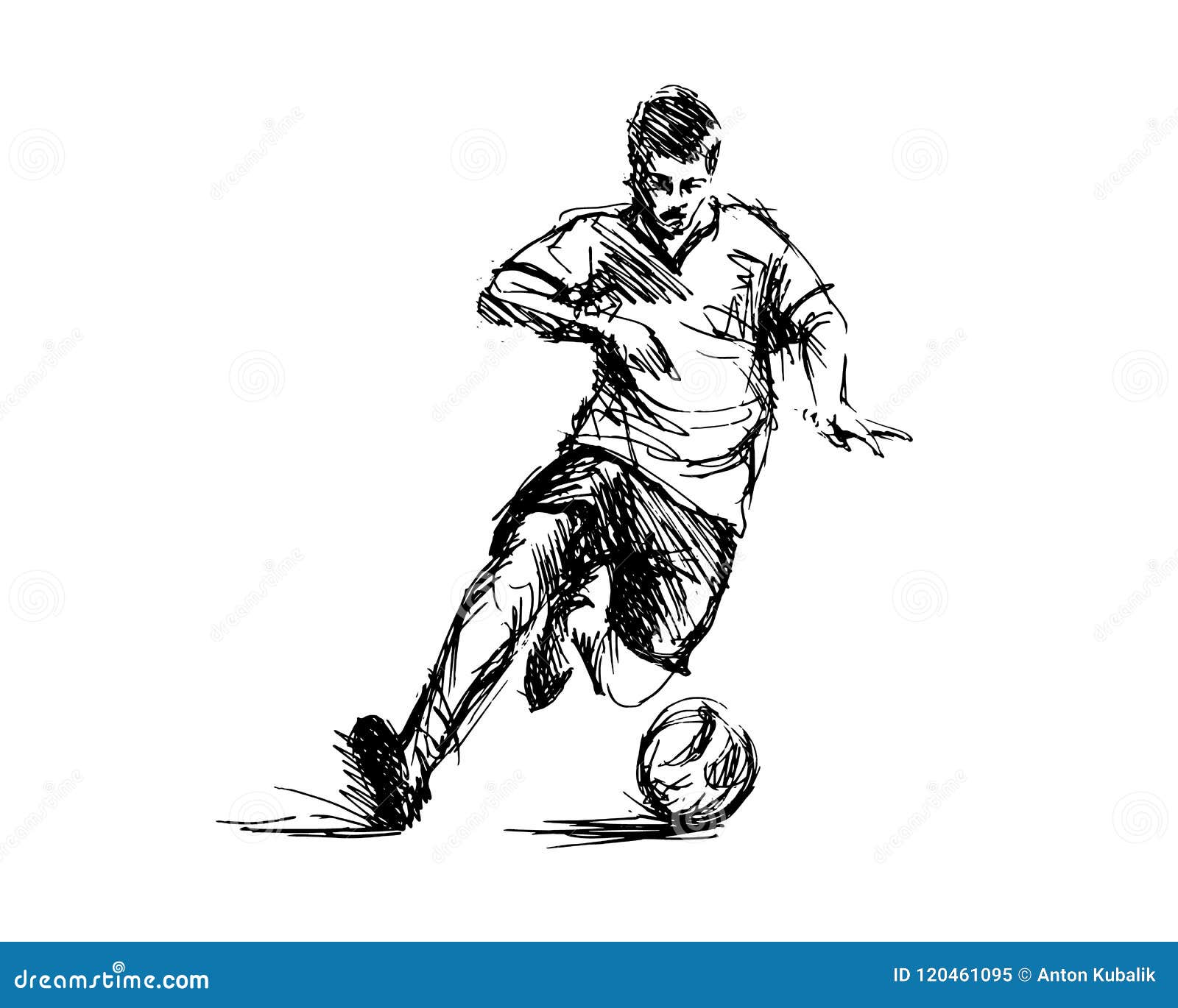 Premium Vector | A sketch of a soccer ball with the word soccer on it.