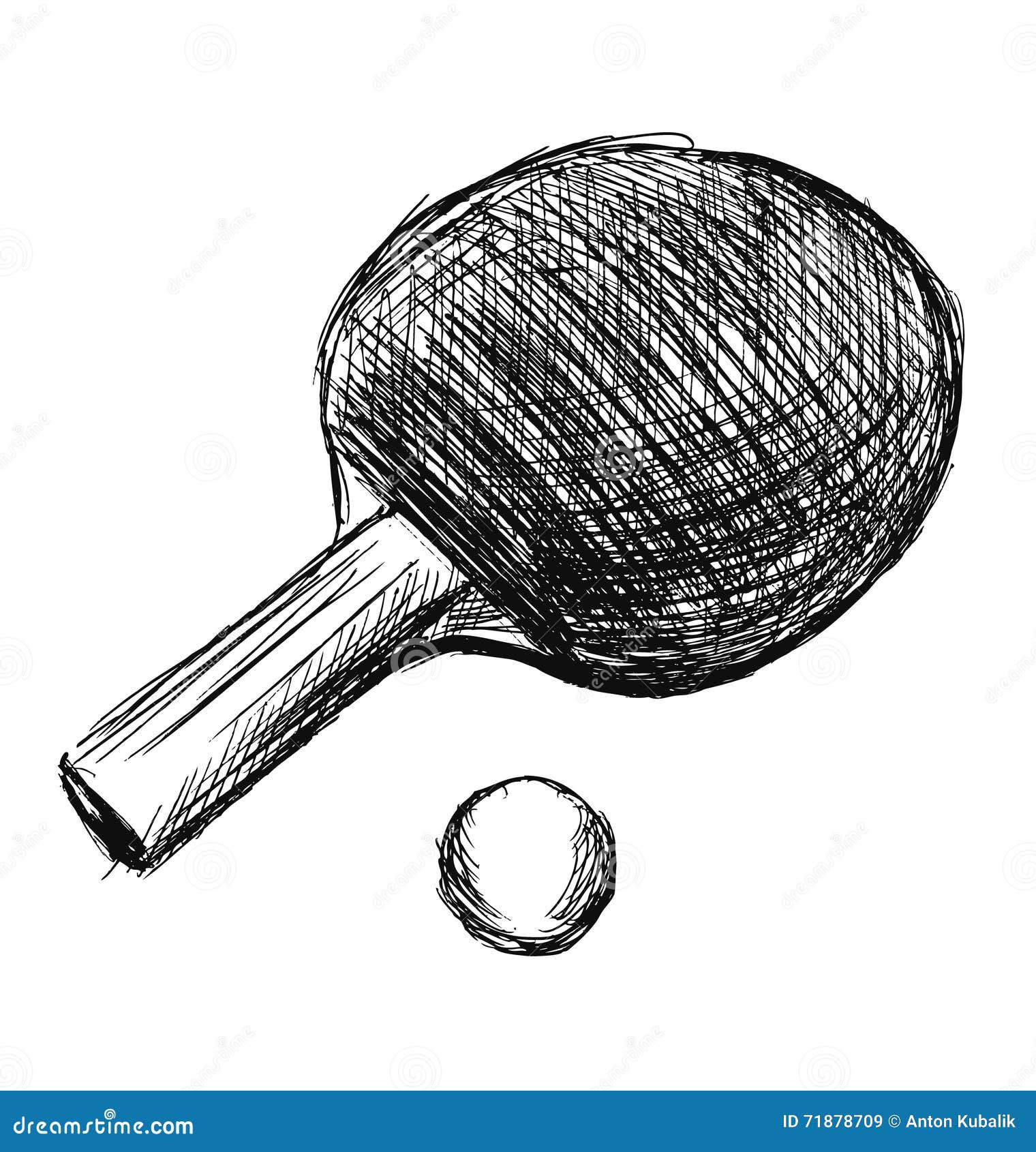 table tennis hand drawn sketch. Stock Vector | Adobe Stock