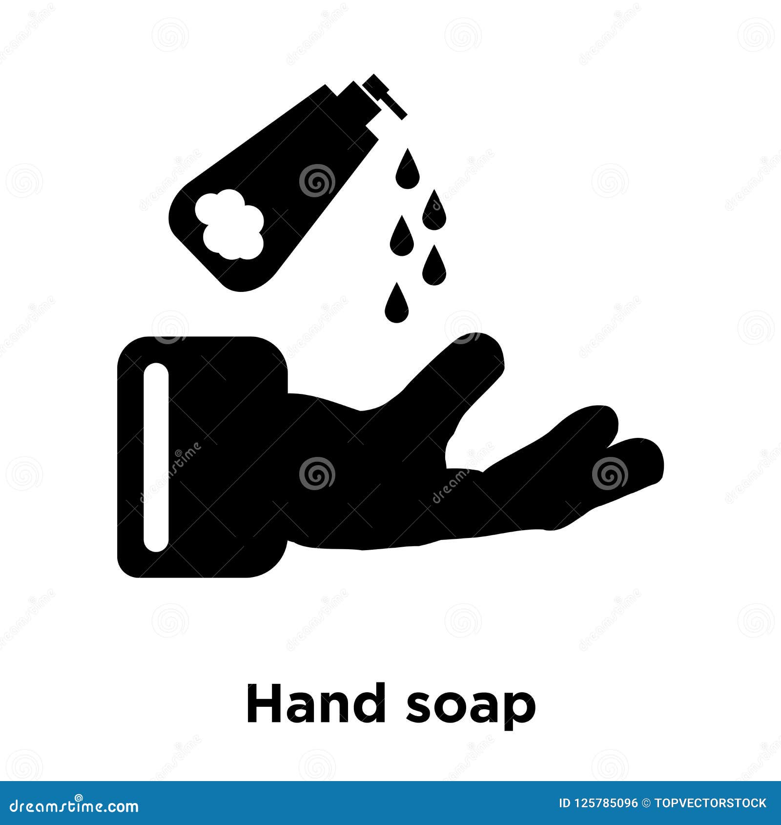 Hand Soap Icon Vector Isolated On White Background Logo Concept
