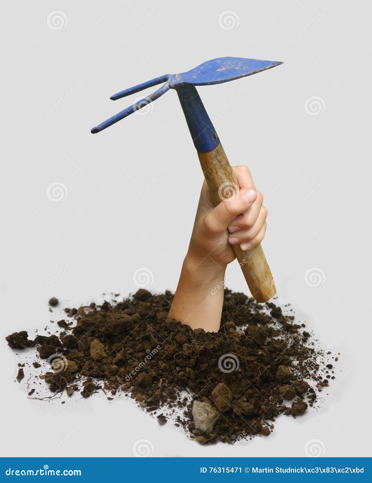 Hand with the spade. stock image. Image of cultivation 76315471