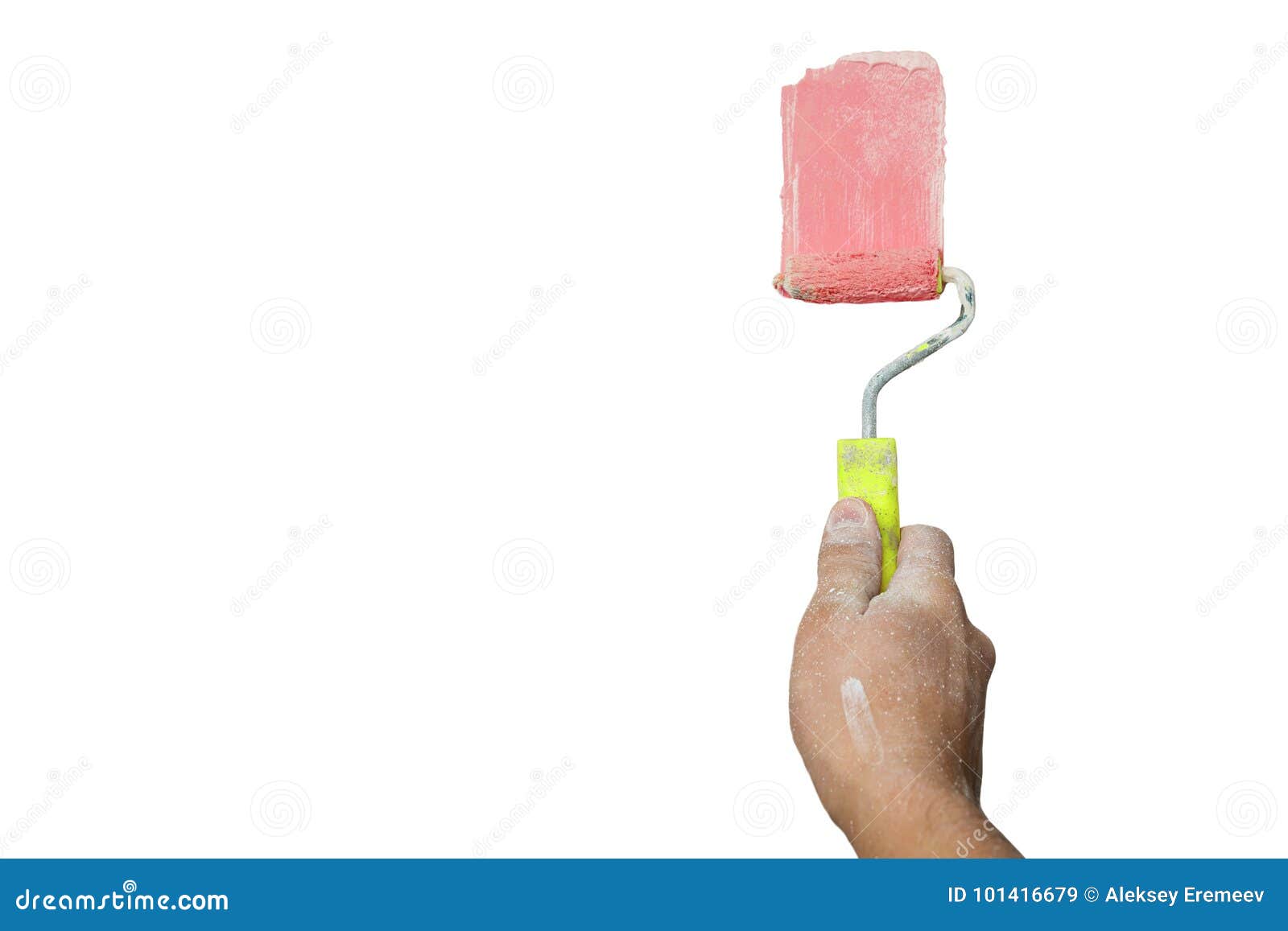 Hand with a Spatula on White Isolated Background Stock Image Image of