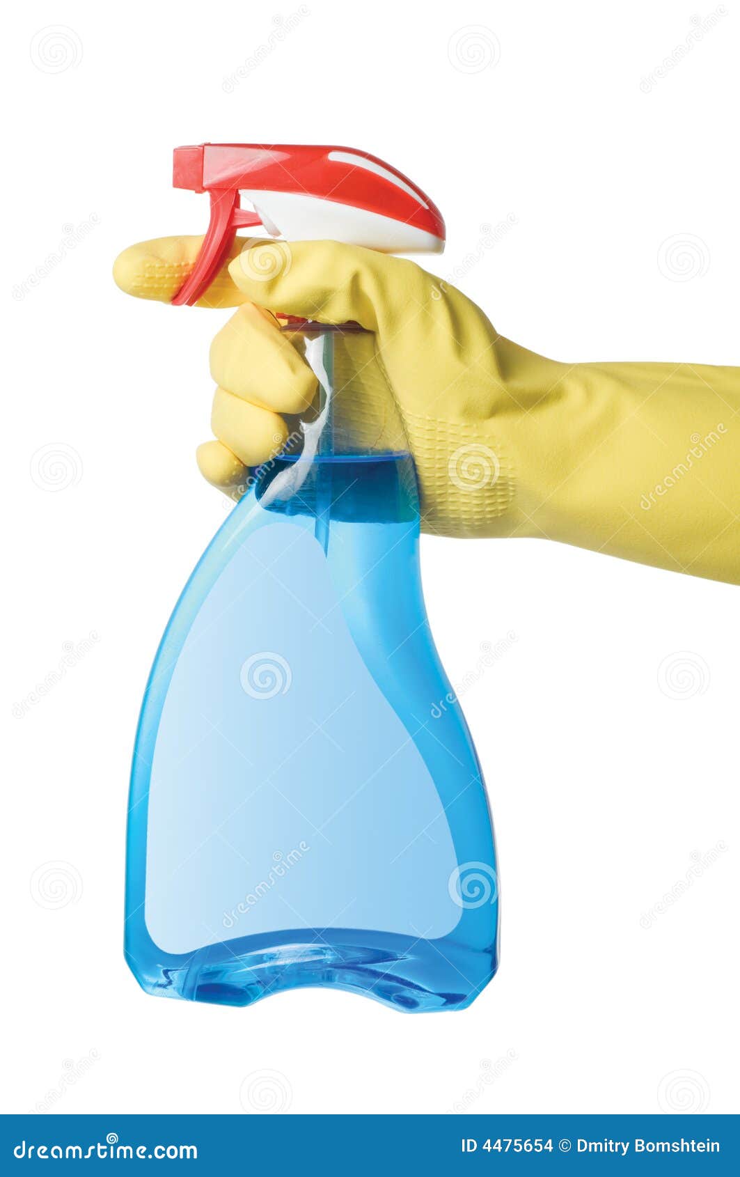 Hand with spray bottle stock photo. Image of cleaner, object 4475654