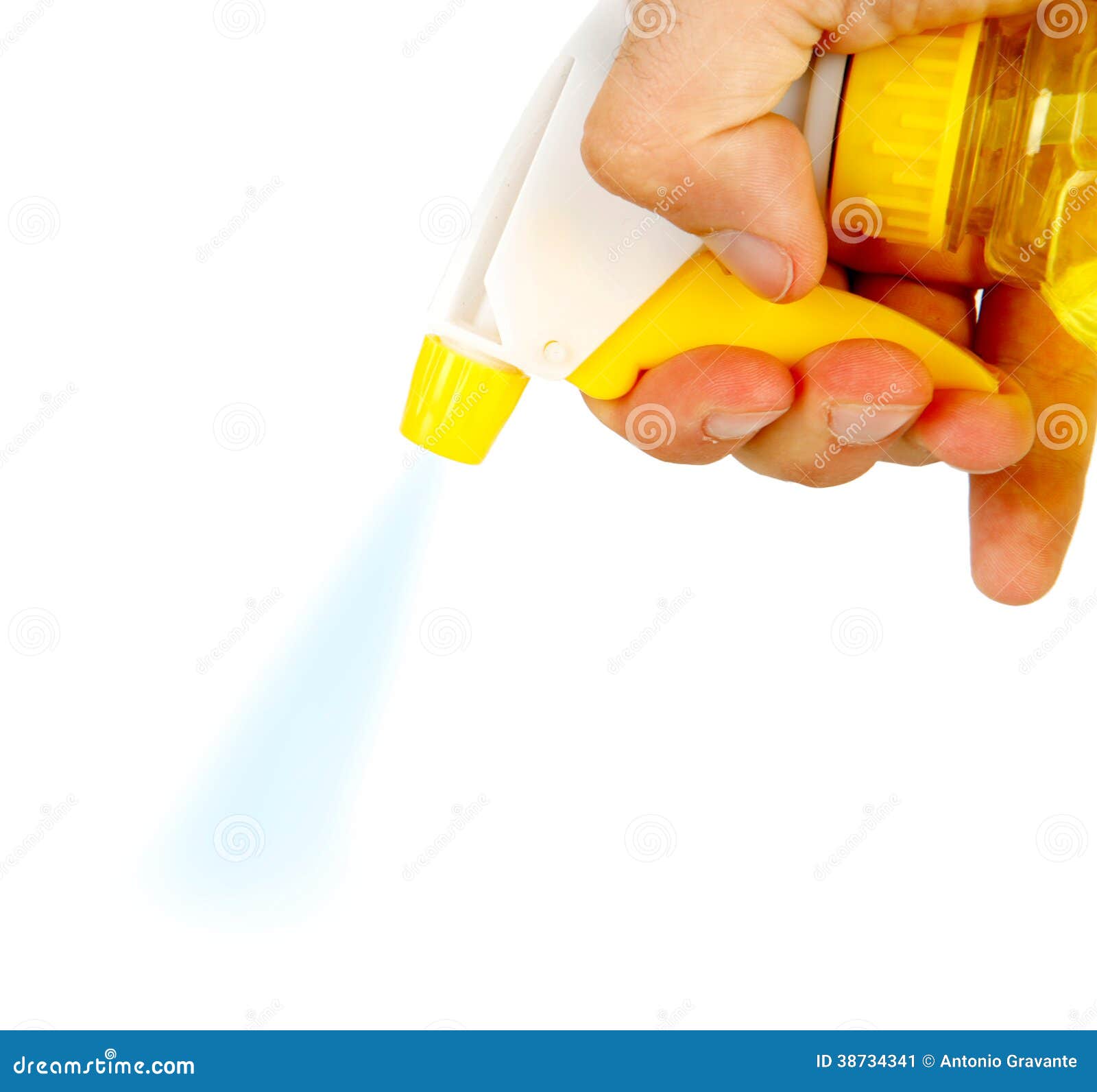 Hand with Spray Bottle for Cleaning Stock Image Image of spray