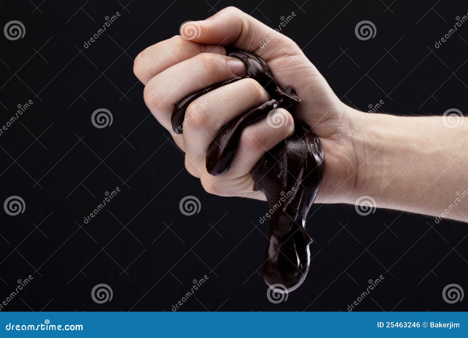 Hand with sticky chocolate stock photo. Image of indulgence 25463246