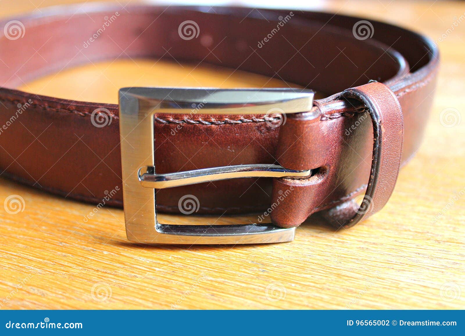 Handstitched leather belt stock photo. Image of craft 96565002